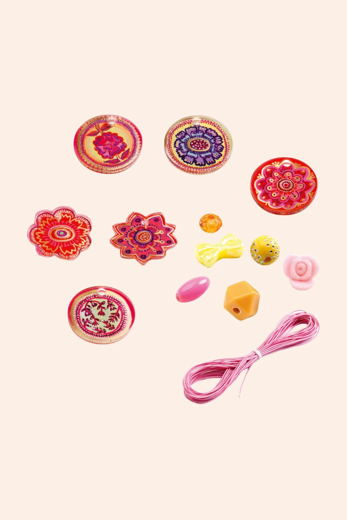 Djeco - 285 Fancy Beads - Hearts - Image 2