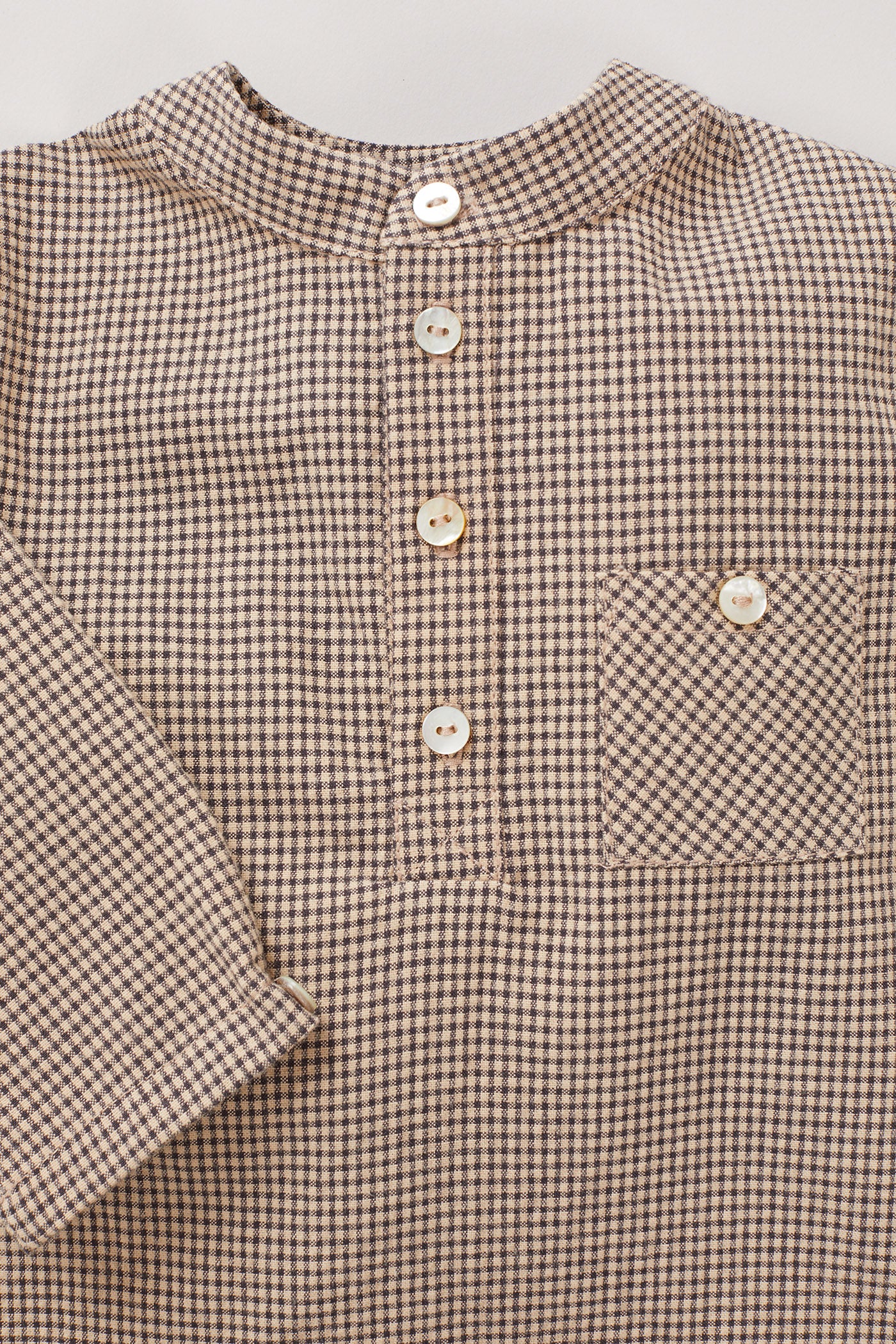 Apple Shirt -  Brown Check - Image 4