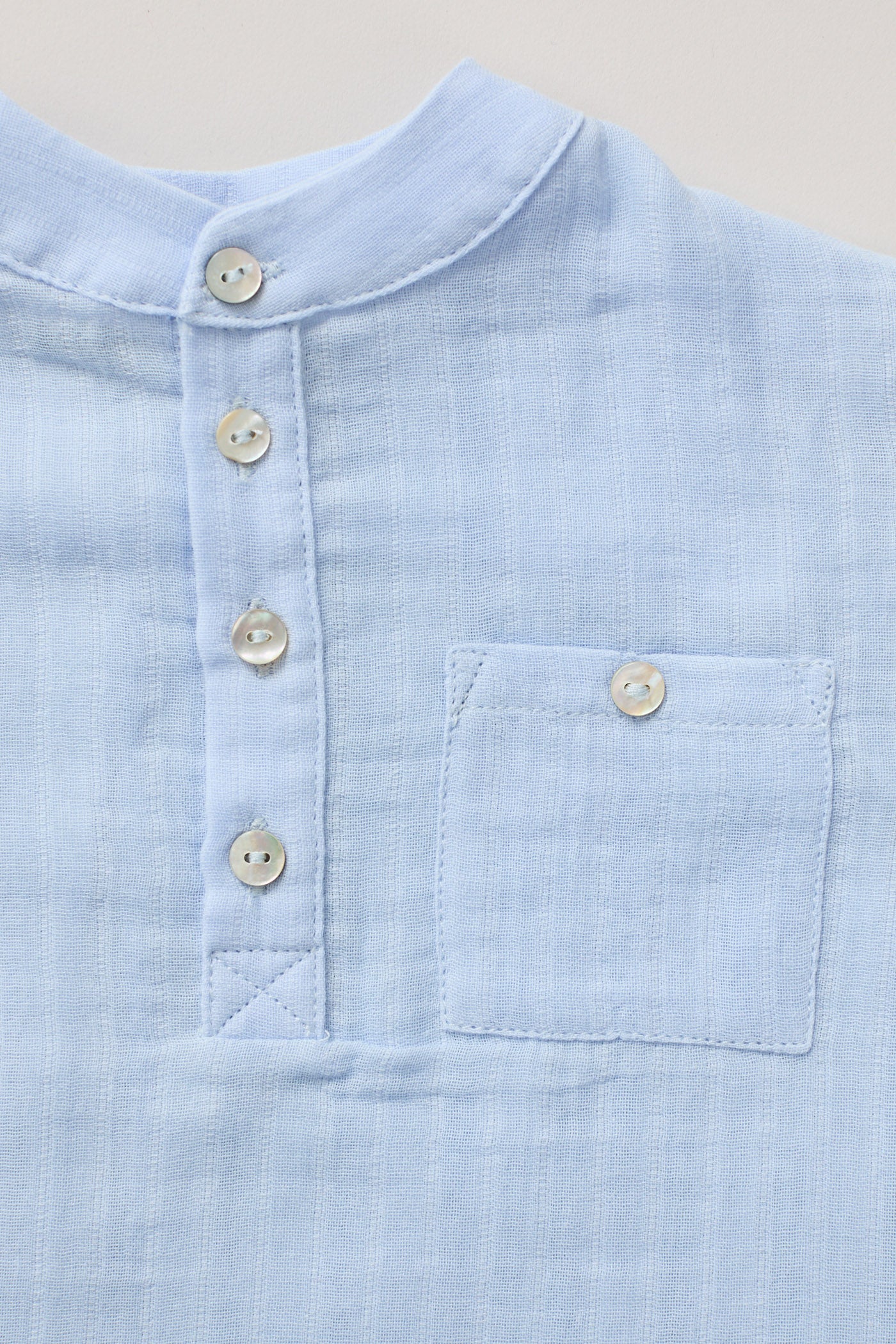 Apple Shirt - Pale Blue Stripes - Image 3