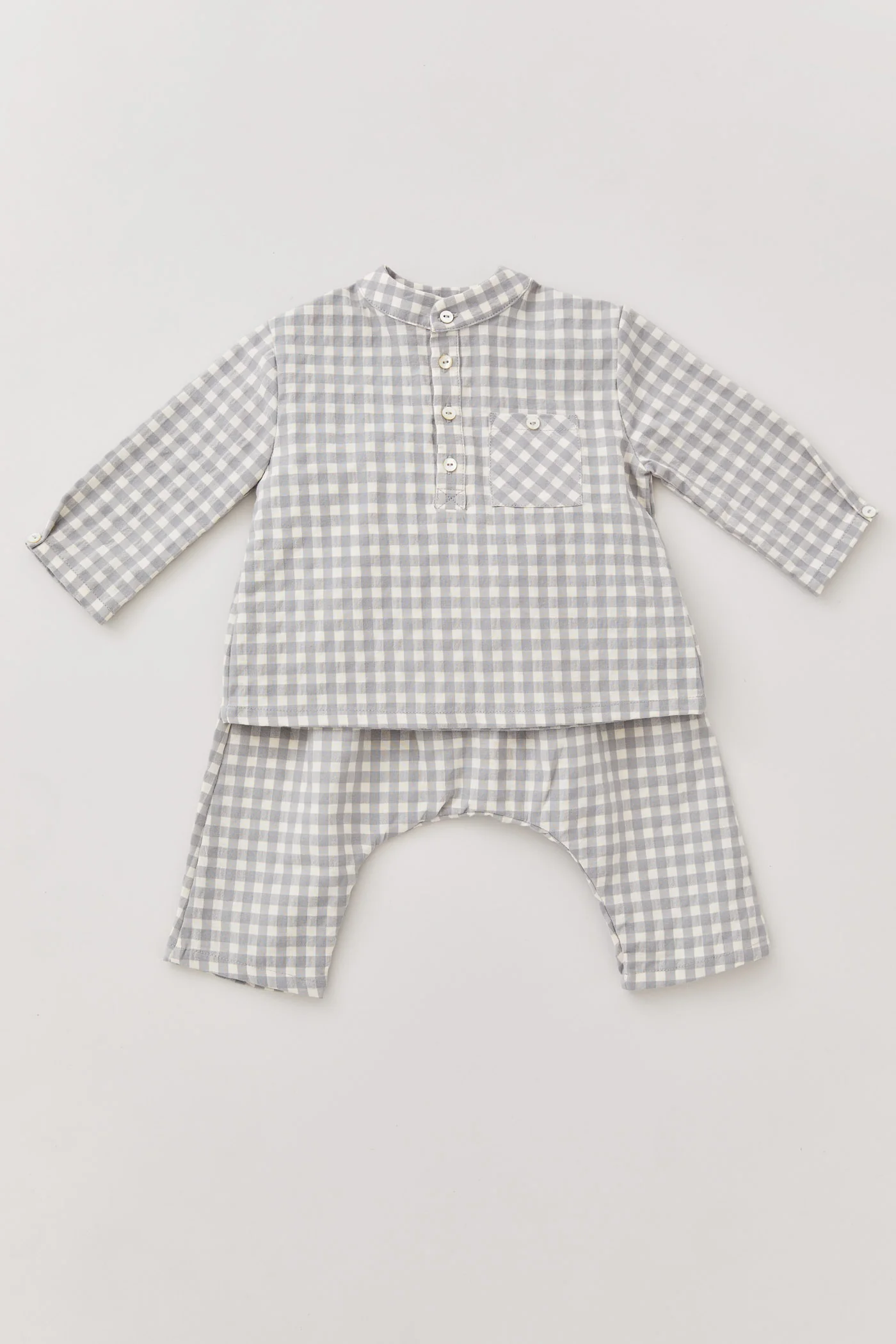 Apple Shirt - Cream-Grey Check - Image 3