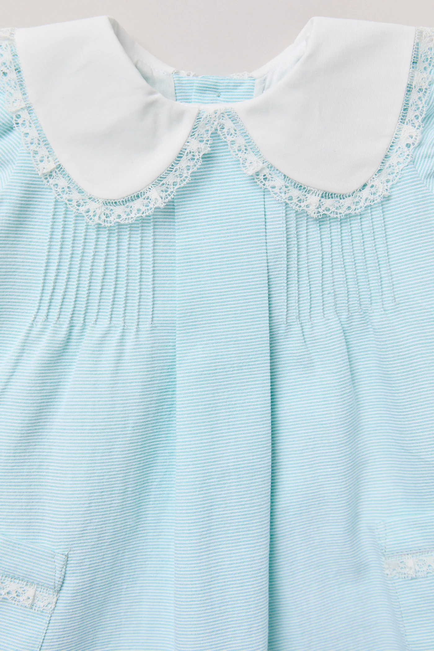 Baby Bubble Dress in Plain Blue Stripes - Image 3