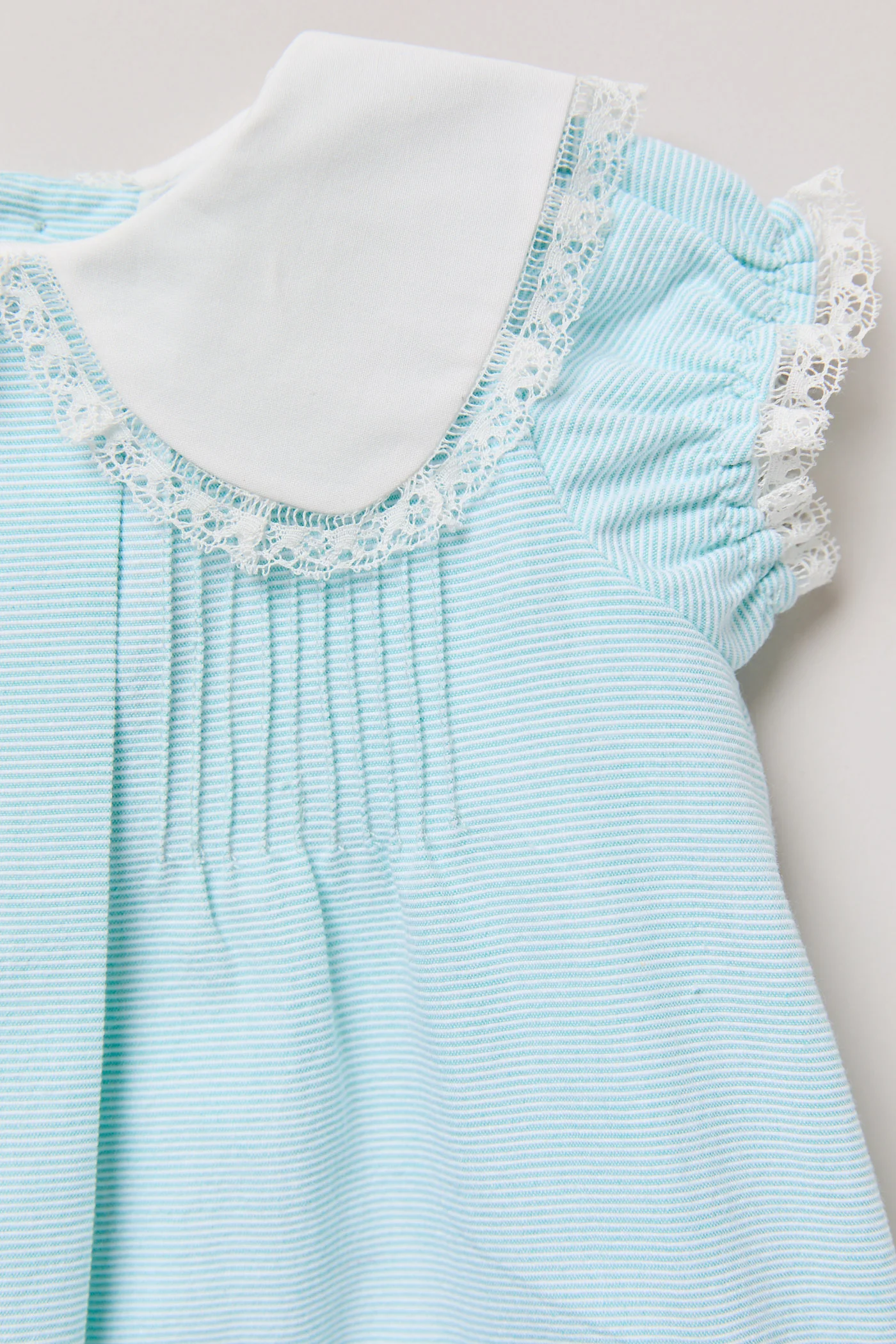 Baby Bubble Dress in Plain Blue Stripes - Image 4
