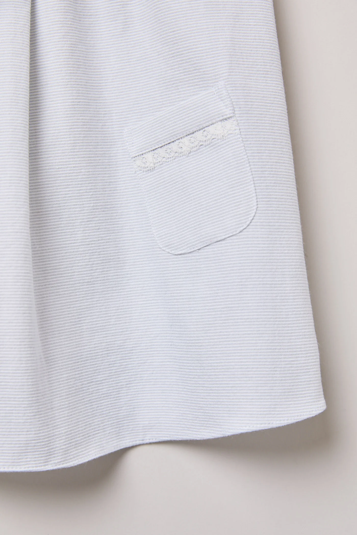 Baby Bubble Dress in Plain Grey Stripes - Image 6