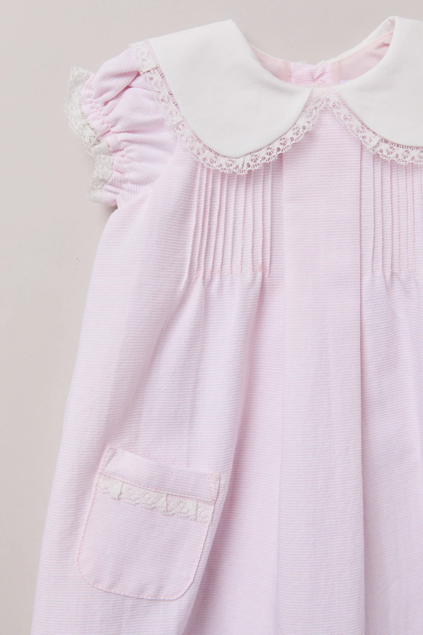 Baby Bubble Dress in Pink Stripes - Image 3