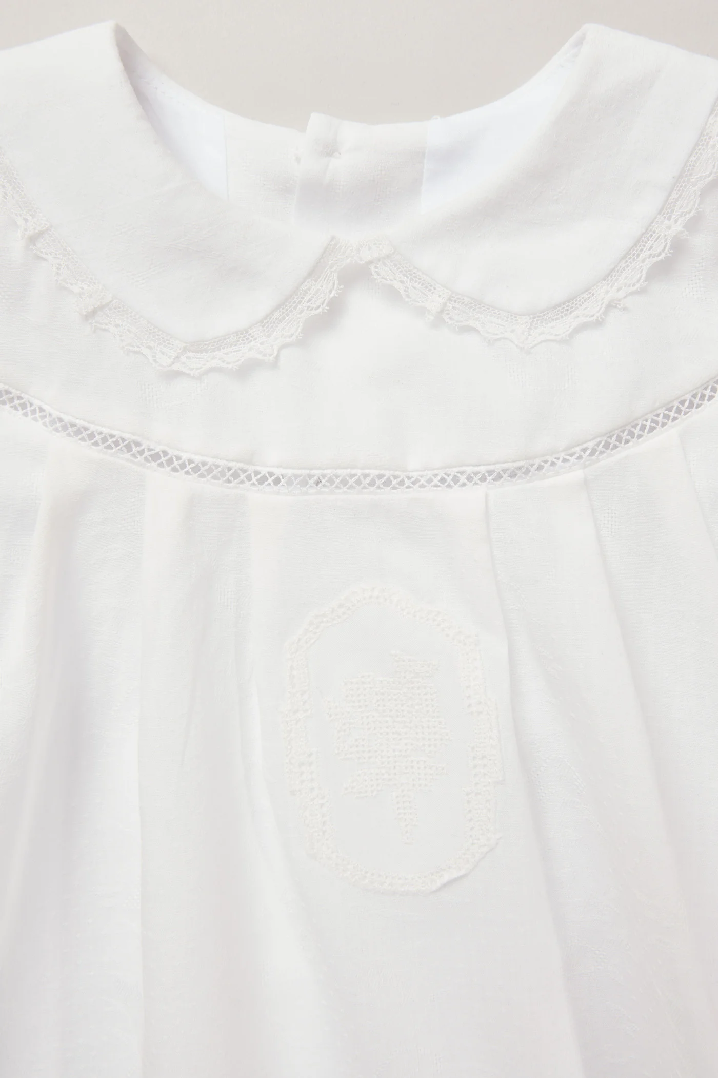 Baby Milk Dress in Soft White Jacquard - Image 4