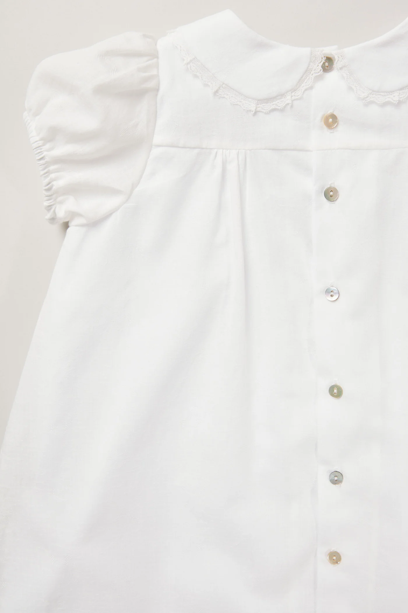 Baby Milk Dress in Soft White Jacquard - Image 7