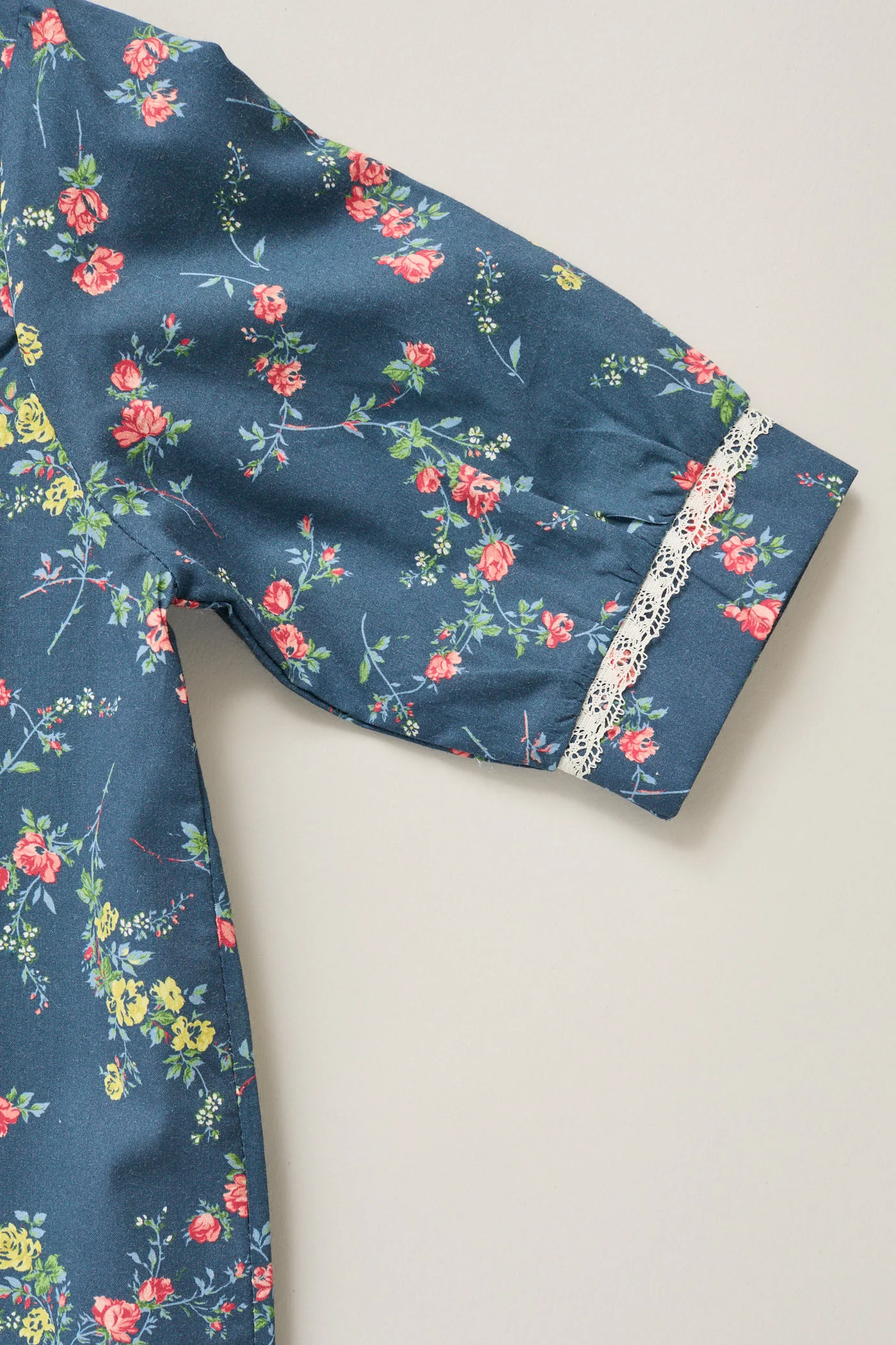 Baby Pyjama in Blue Rose Garden Liberty - Image 4