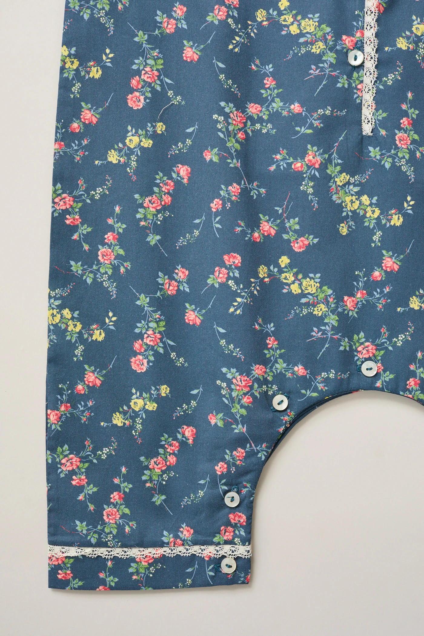 Baby Pyjama in Blue Rose Garden Liberty - Image 5