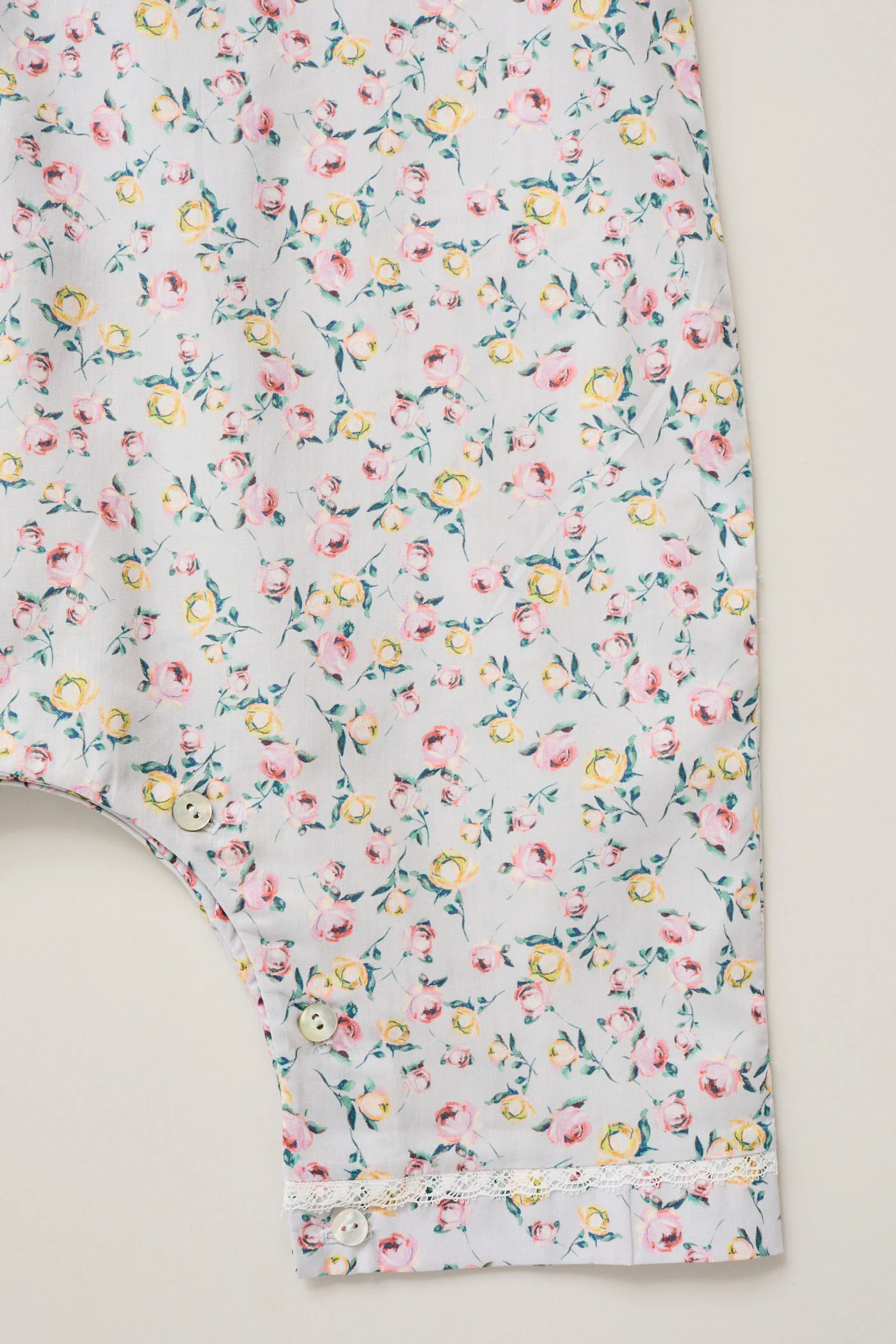 Baby Pyjama in Liberty Print - Lavender Rose - Image 6