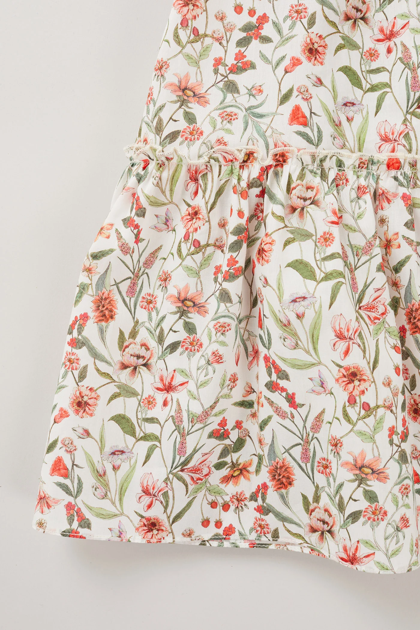 Bee Dress- Liberty Print - Red Flowers - Image 3