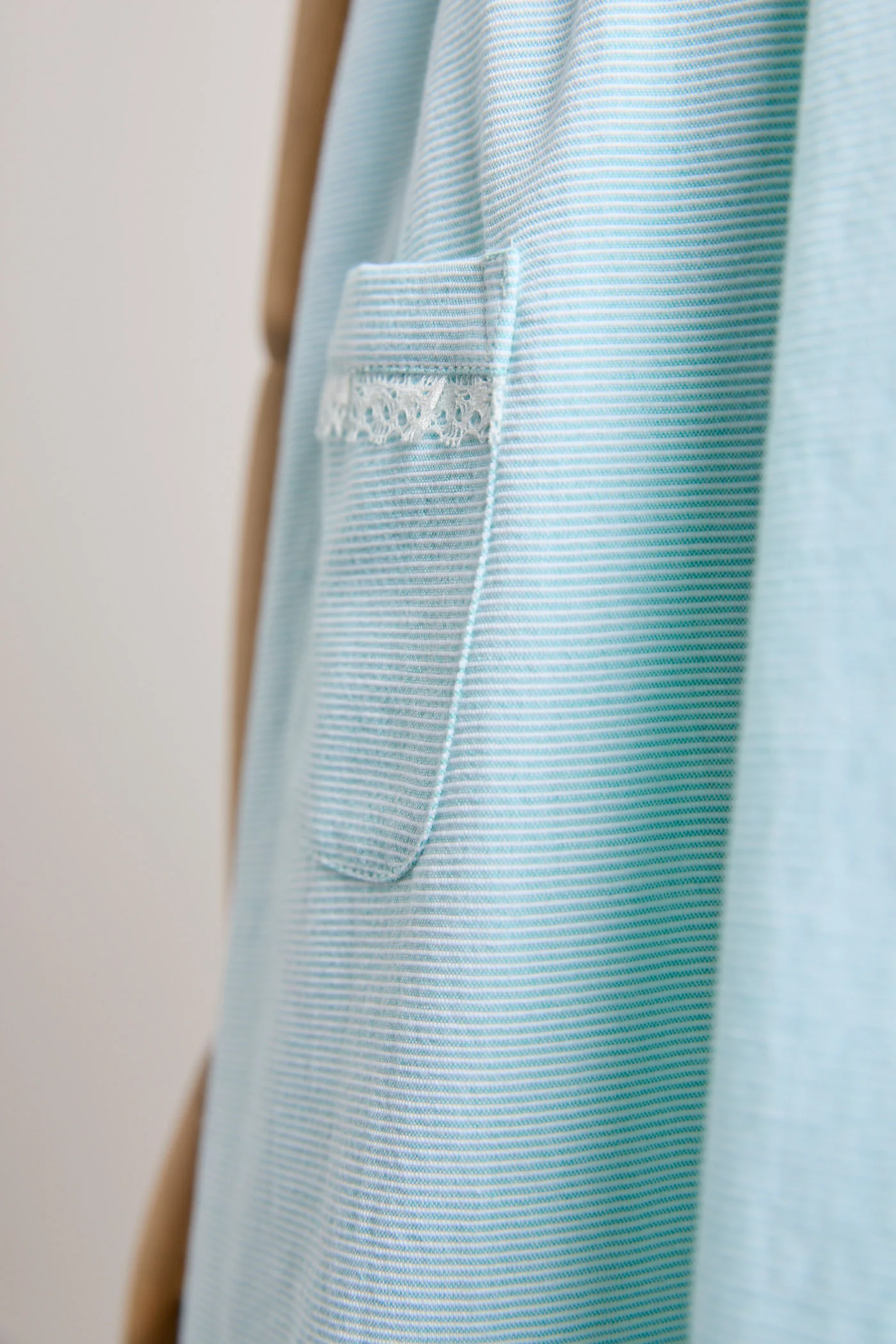 Bubble Dress Plain Blue Stripes - Image 11