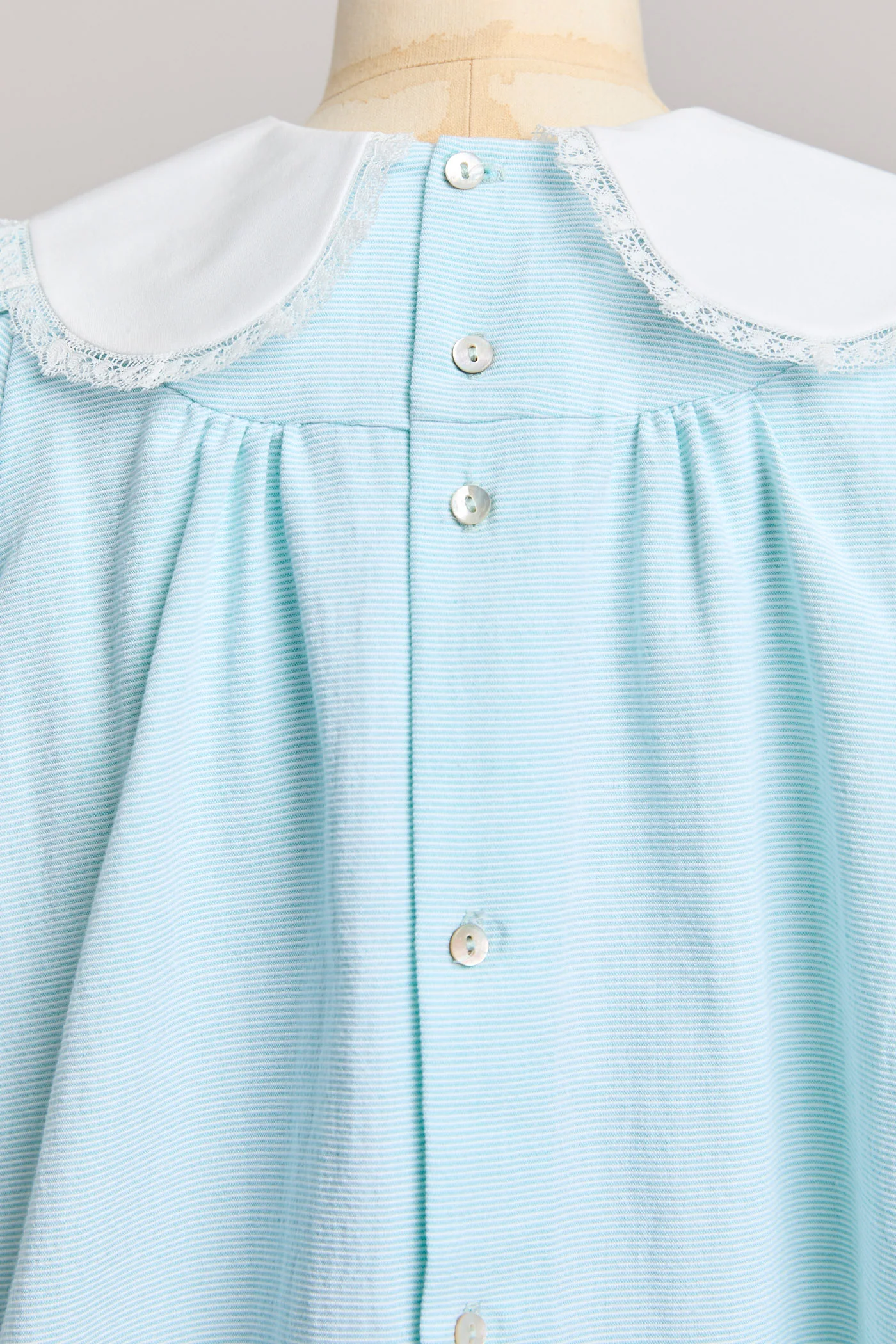 Bubble Dress Plain Blue Stripes - Image 7