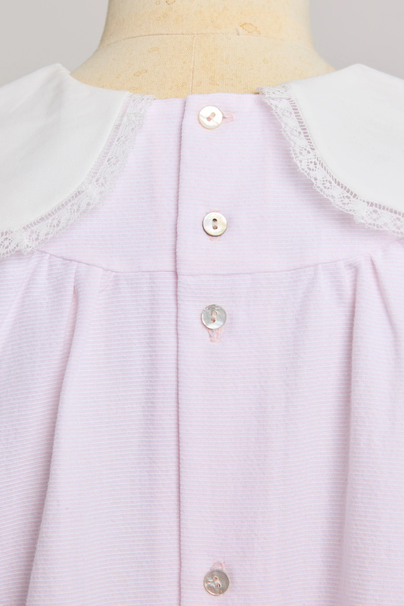 Bubble Dress in Plain Stripes Pink - Image 7