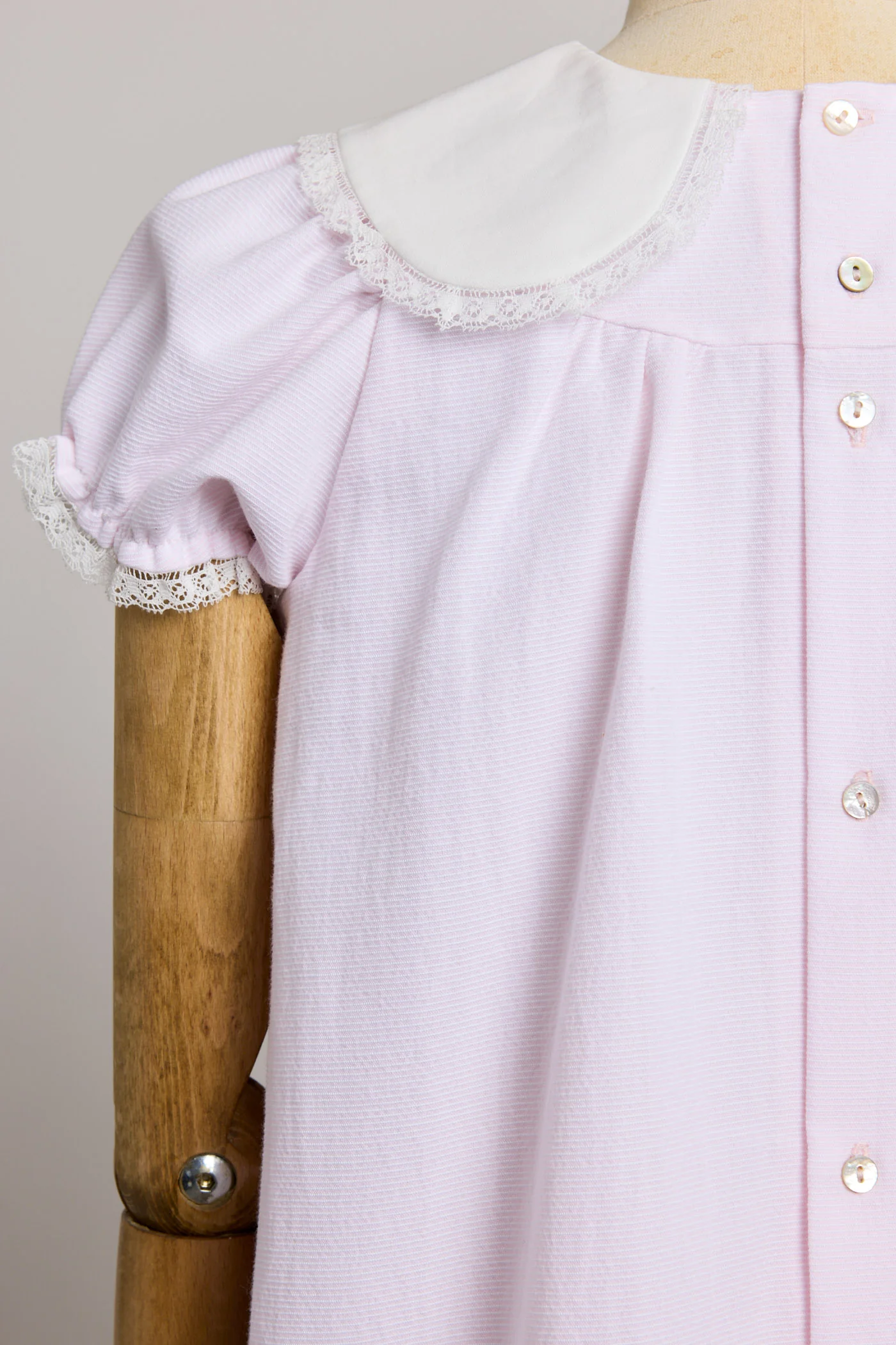 Bubble Dress in Plain Stripes Pink - Image 8