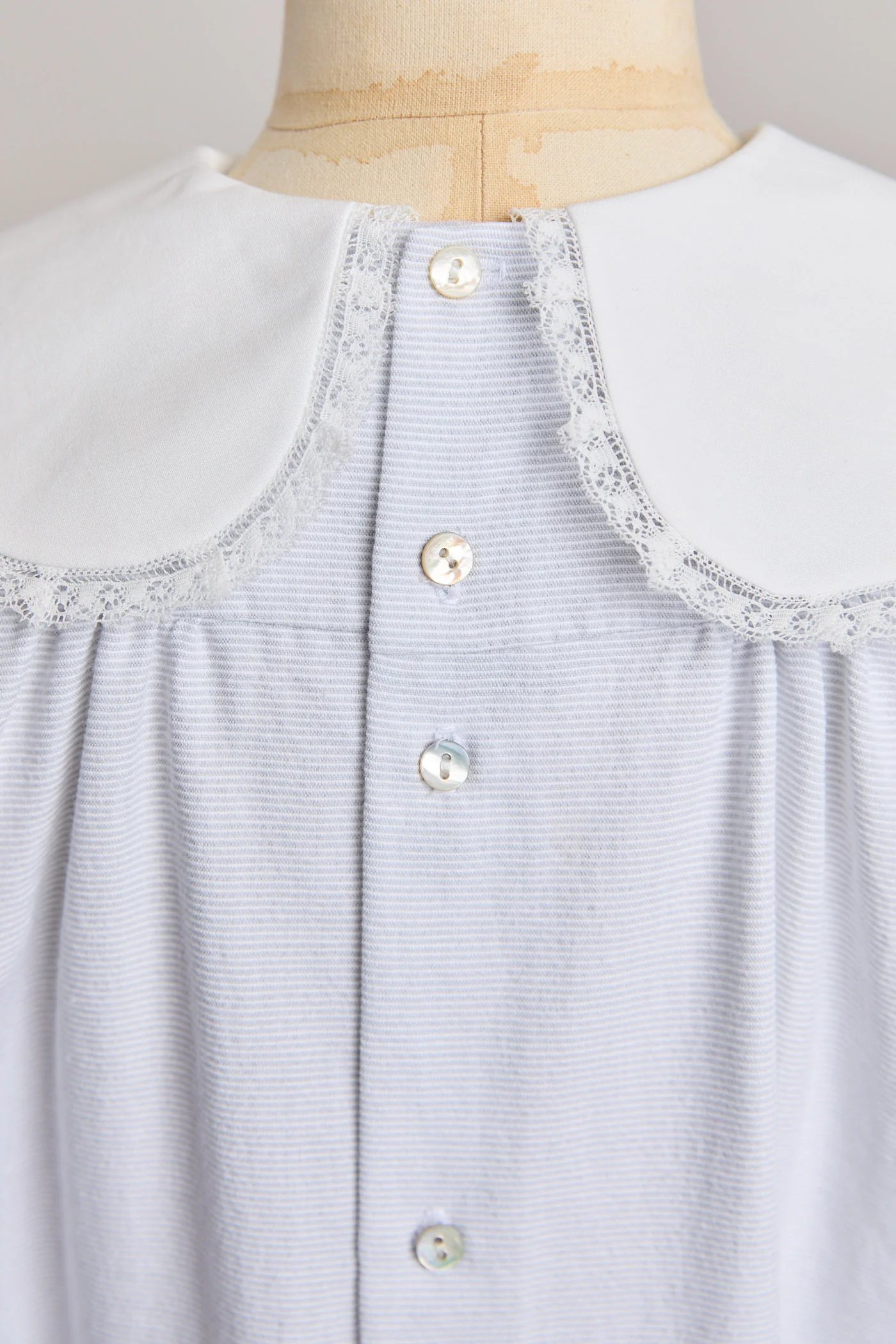 Bubble Dress in Plain Stripes Grey - Image 6