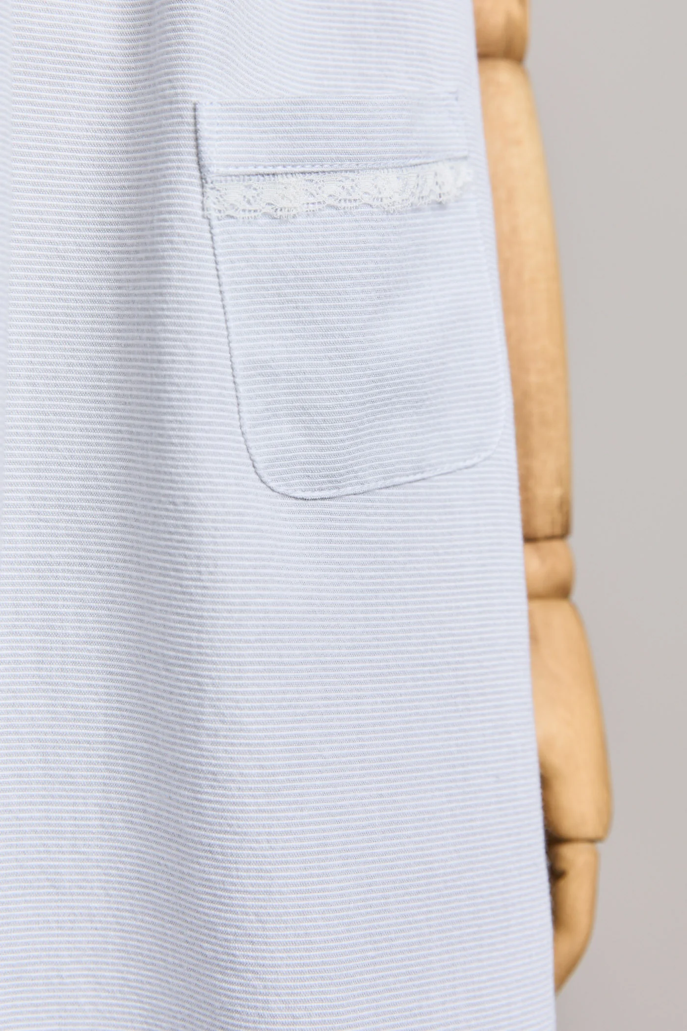 Bubble Dress in Plain Stripes Grey - Image 8