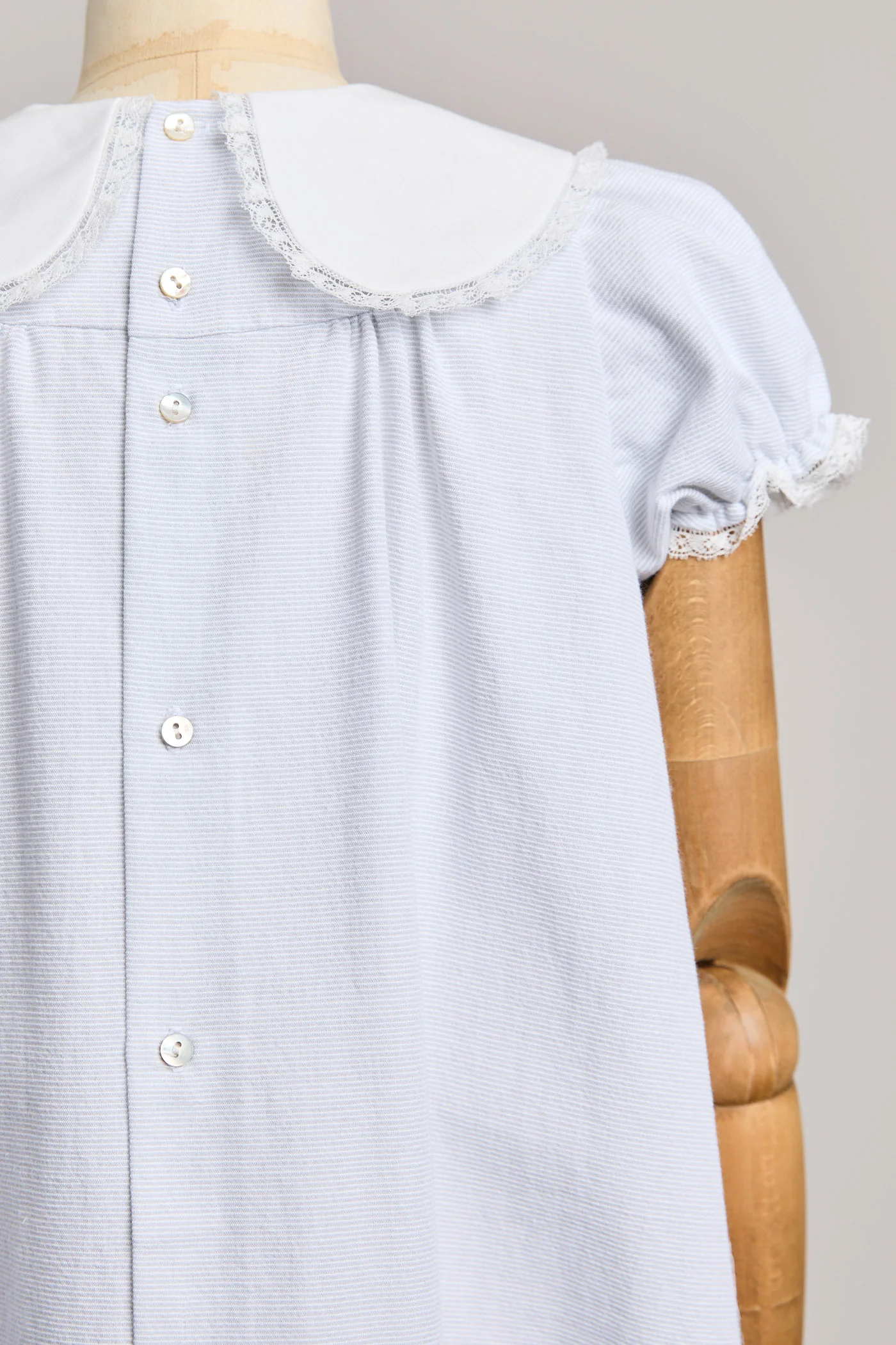 Bubble Dress in Plain Stripes Grey - Image 9