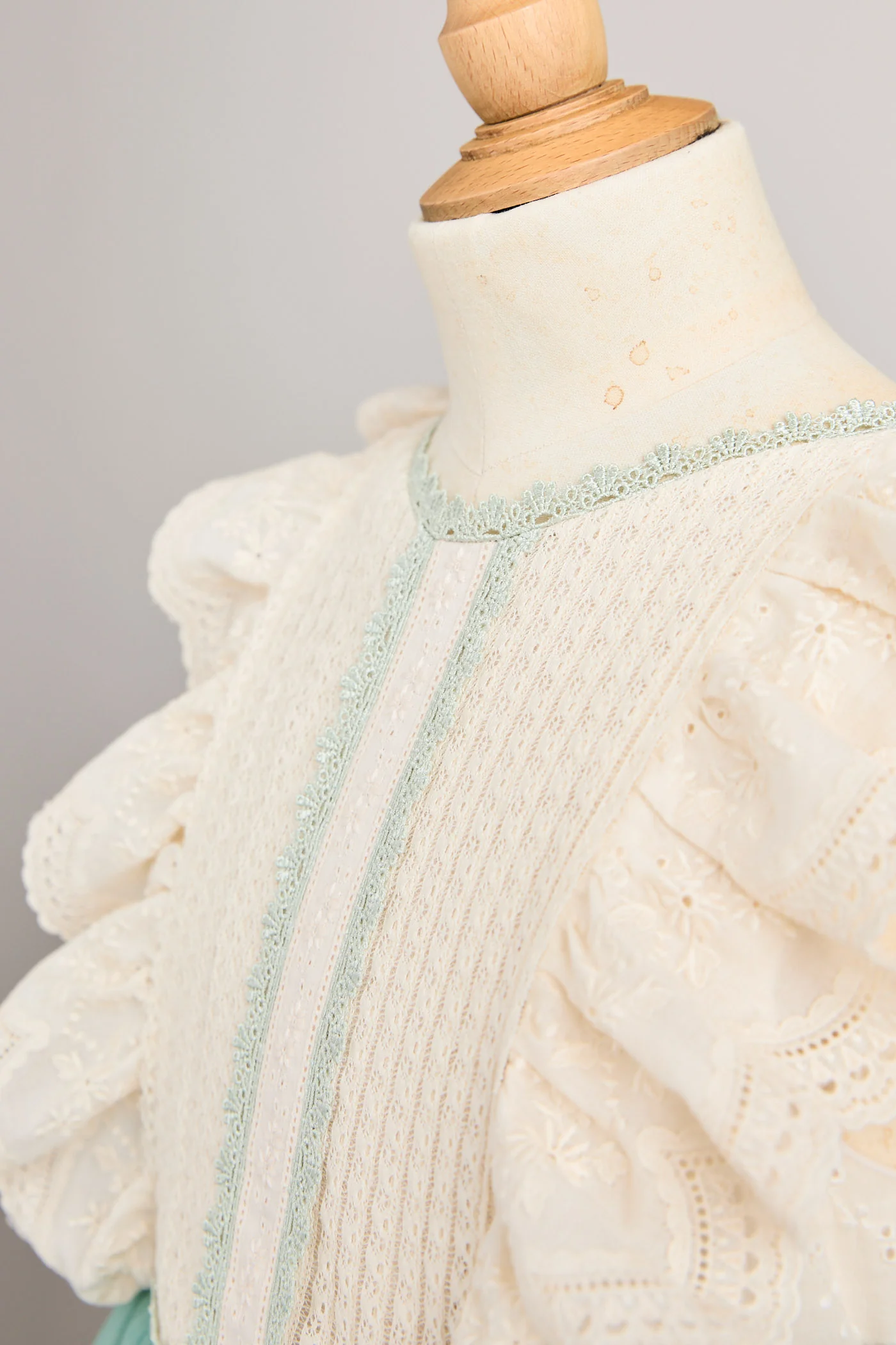 Butterfly Dress in Cream Mint - Image 15