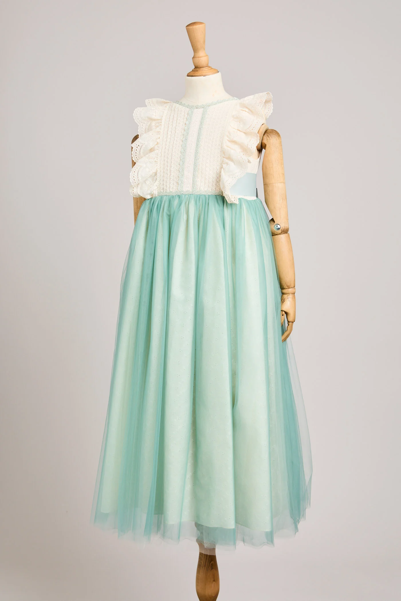 Butterfly Dress in Cream Mint - Image 16