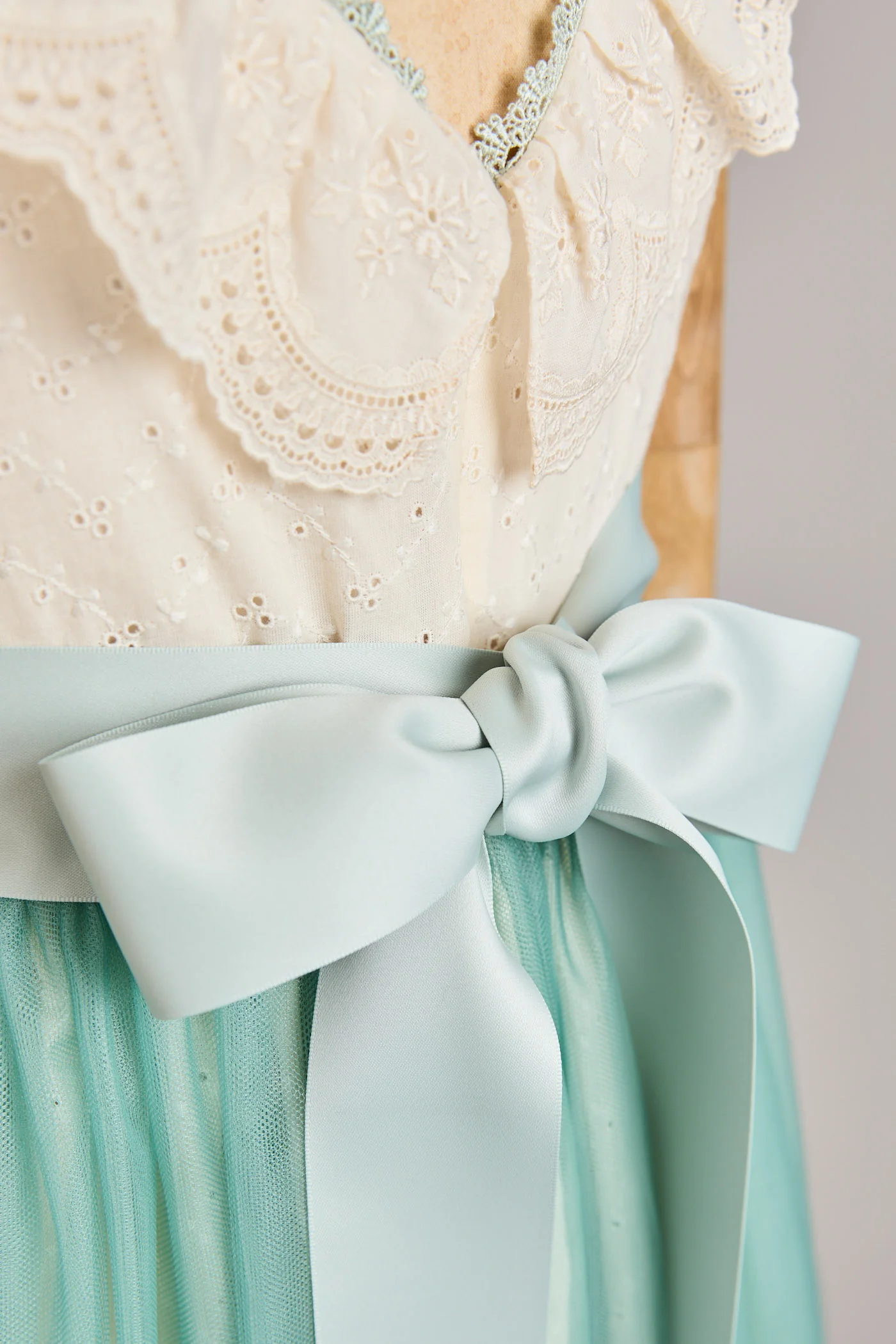 Butterfly Dress in Cream Mint - Image 20