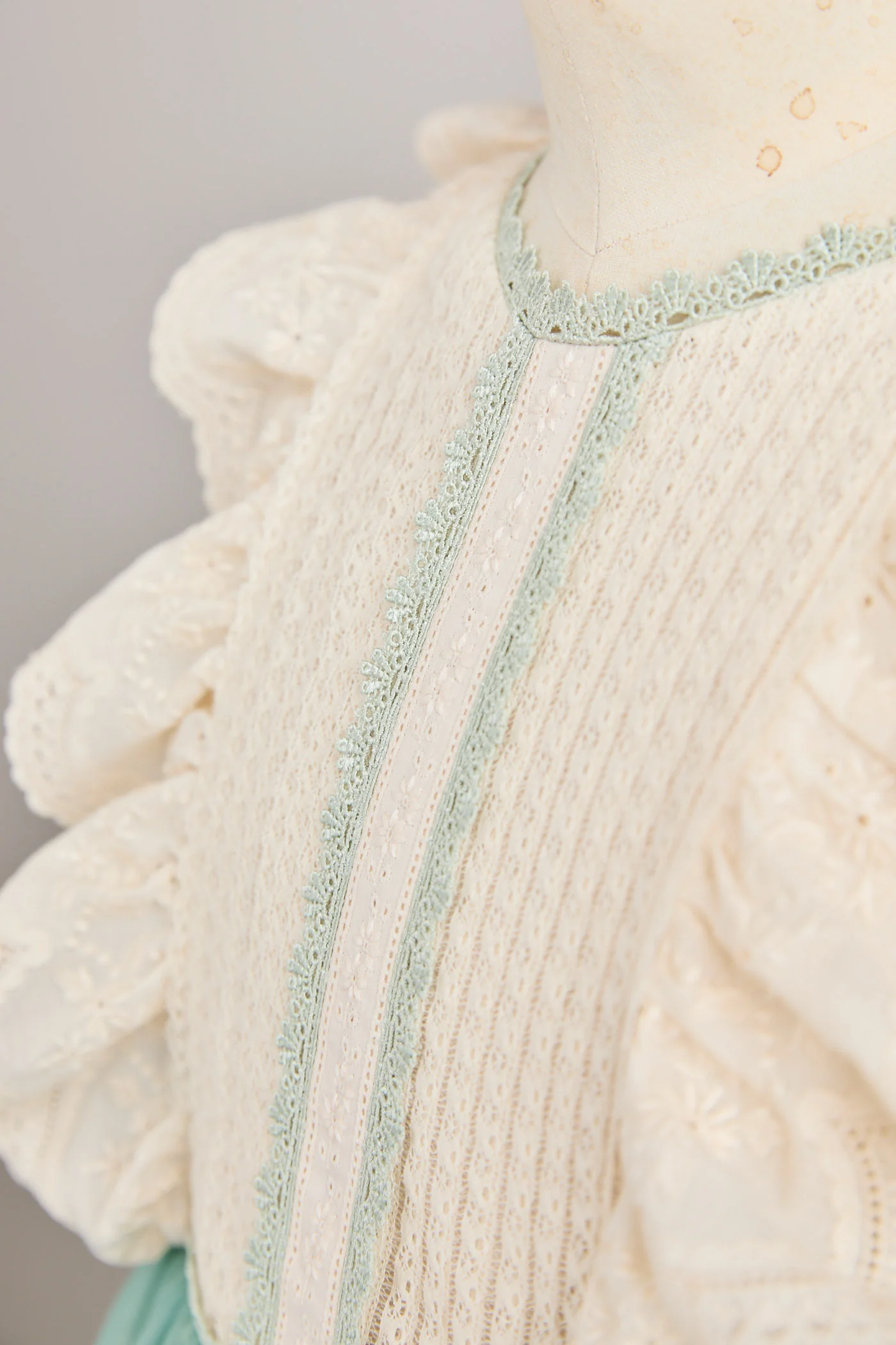 Butterfly Dress in Cream Mint - Image 7
