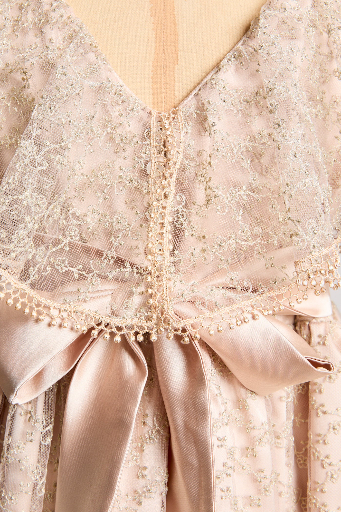 Butterfly Dress in Gold Lace - Image 3