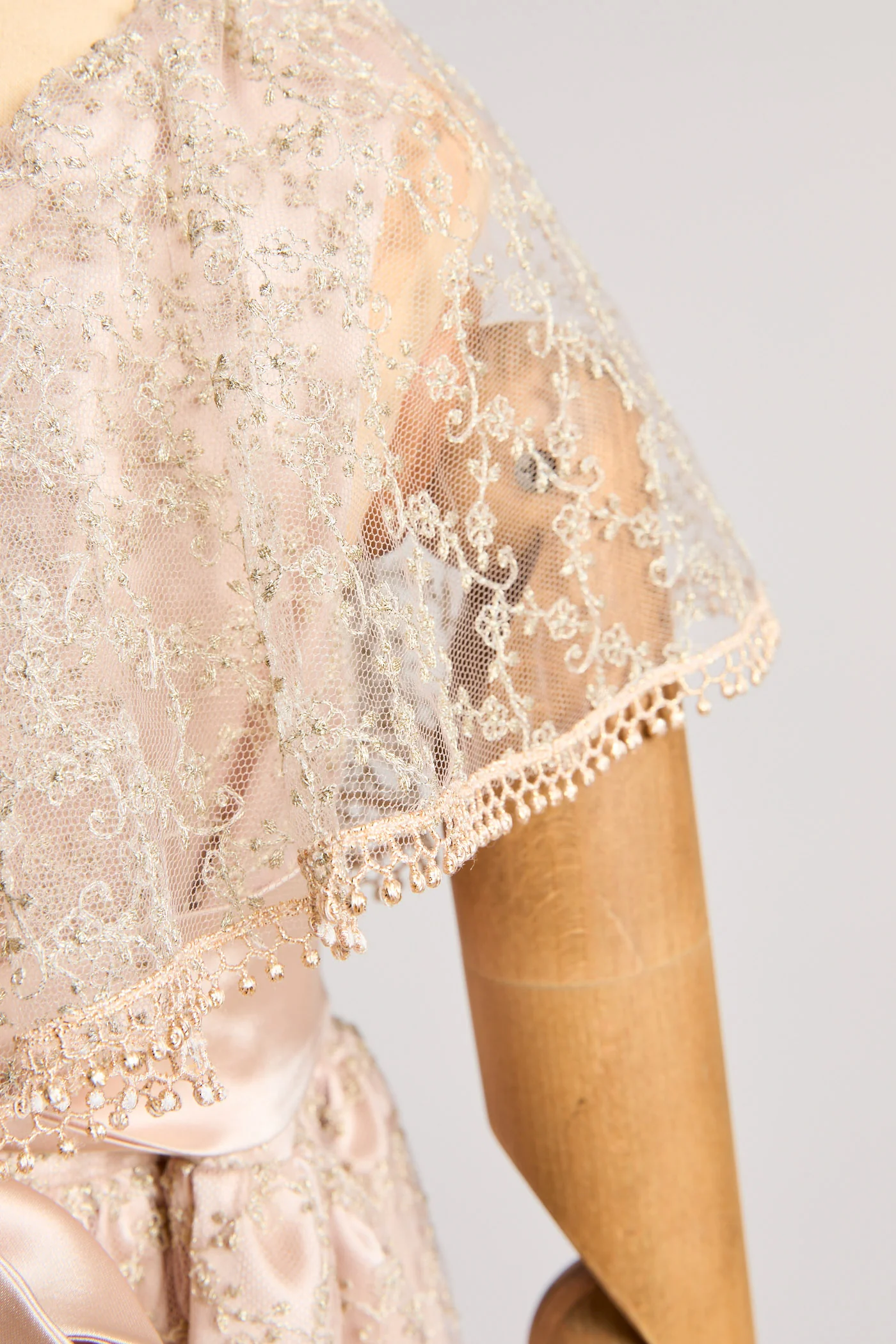 Butterfly Dress in Gold Lace - Image 4