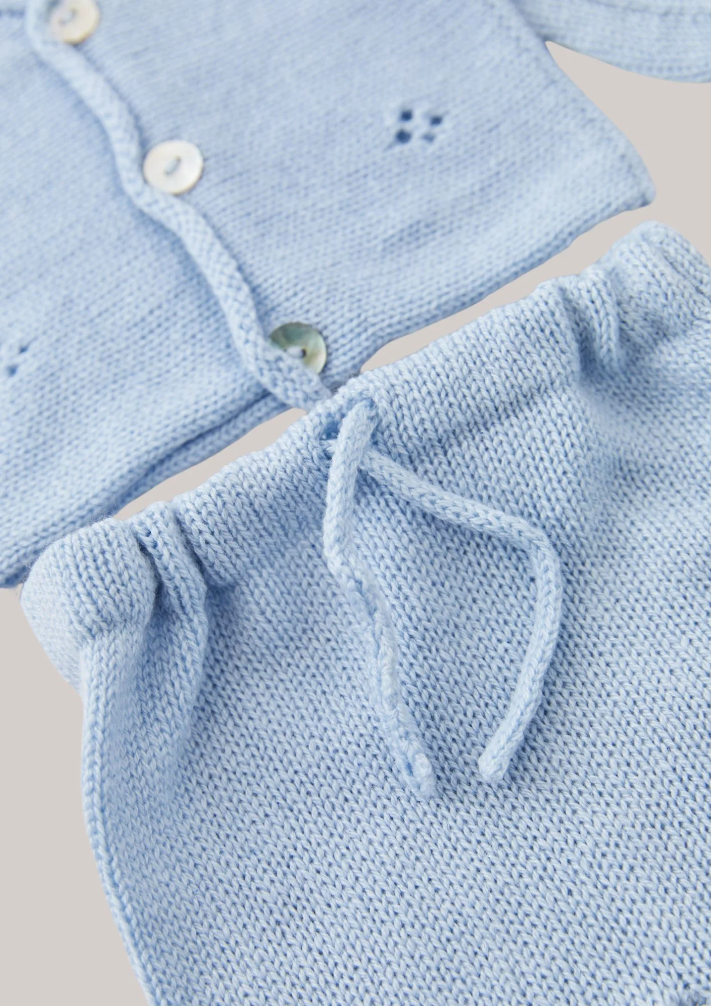 Cashmere Diamond 3 Pieces, cardigan set in Baby Blue - Image 2