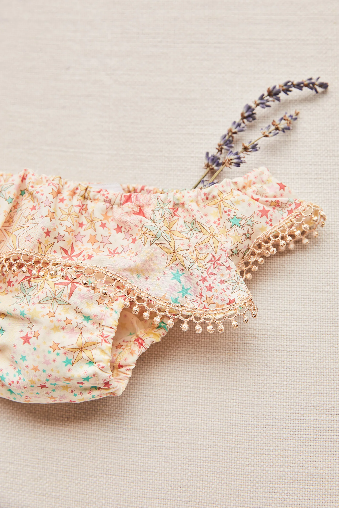 Circus in yellow stars Liberty fabric - Swimwear Bottoms - Image 2