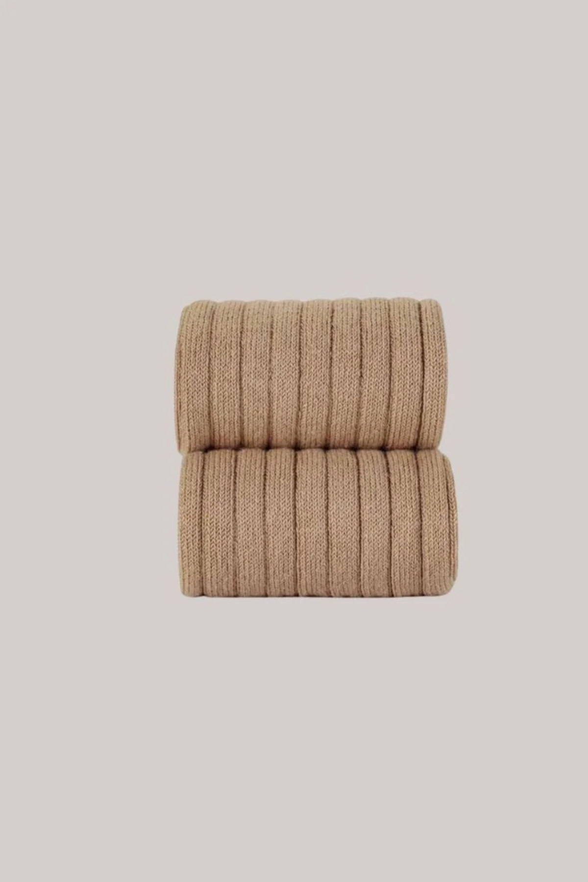 Cóndor Basic Rib Knee High Socks - Camel - Image 2
