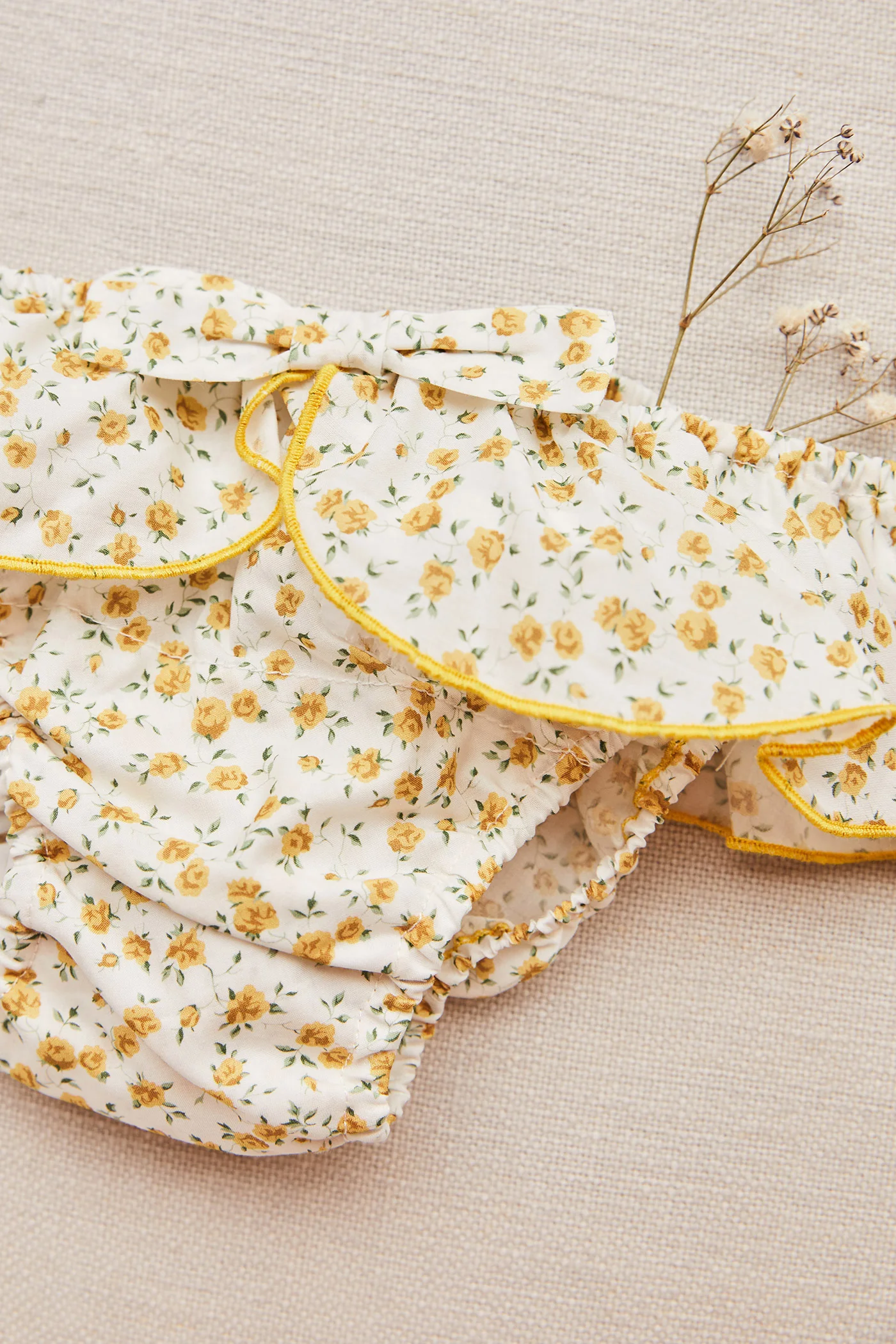 Bow in yellow flowers Liberty fabric - Swimwear Bottoms - Image 2