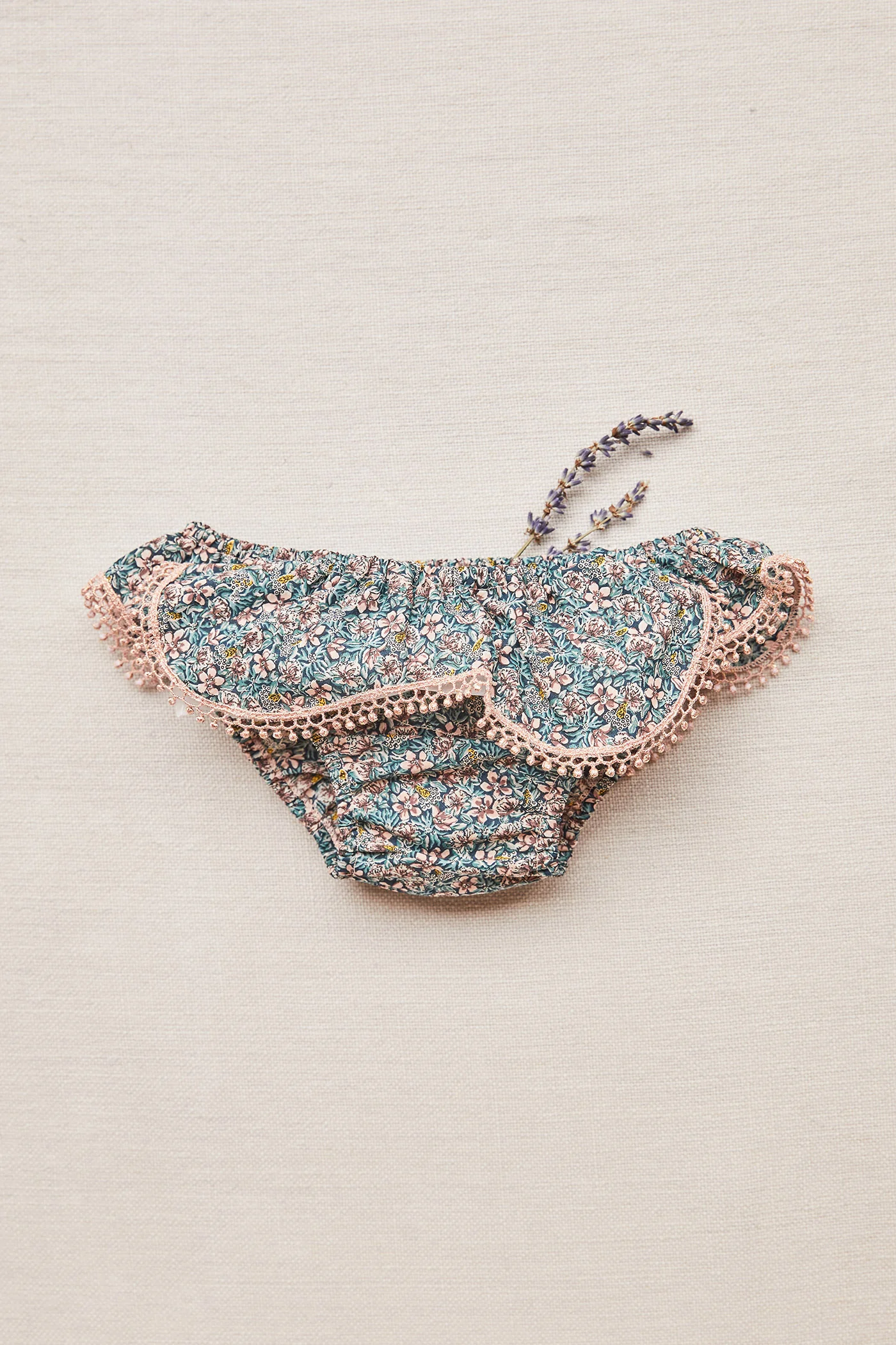 Circus in navy and pink flowers Liberty fabric - Swimwear Bottoms - Image 2