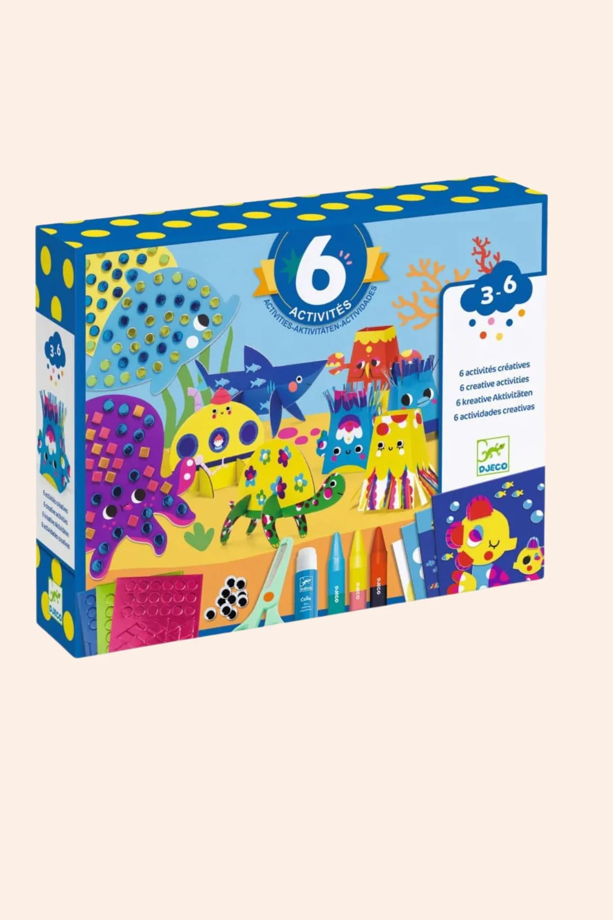 Djeco - 6 Creative Activities - Seaside Delights