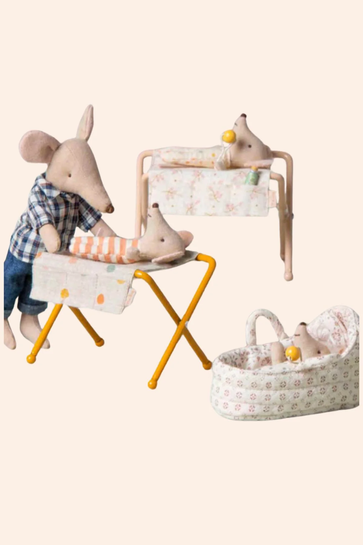 Maileg - Nursery Table, Mouse - Ocher - Image 3