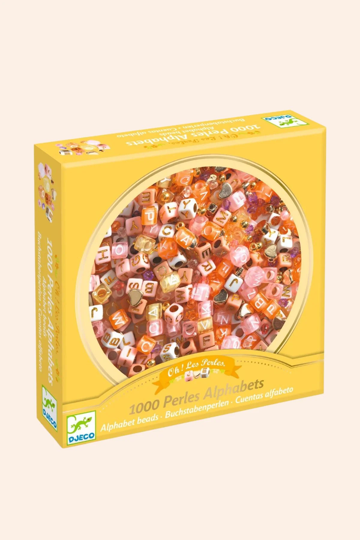 Djeco - 1000 Alphabet Beads - Gold