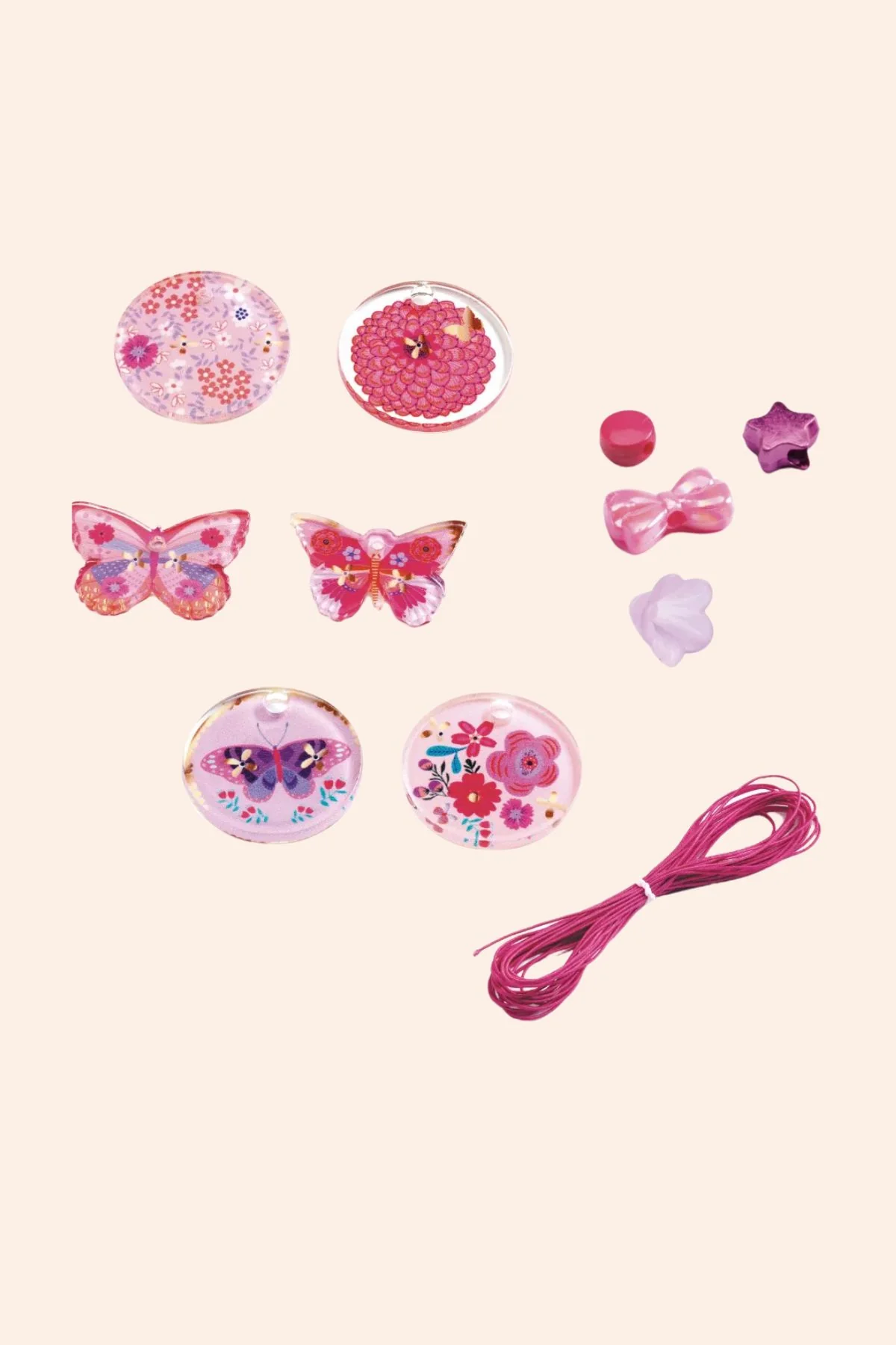 Djeco - 285 Fancy Beads - Butterflies - Image 2