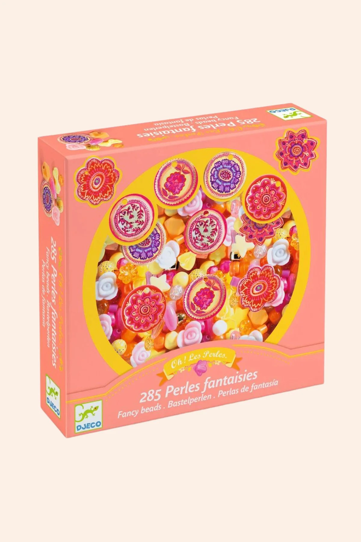 Djeco - 285 Fancy Beads - Flowers