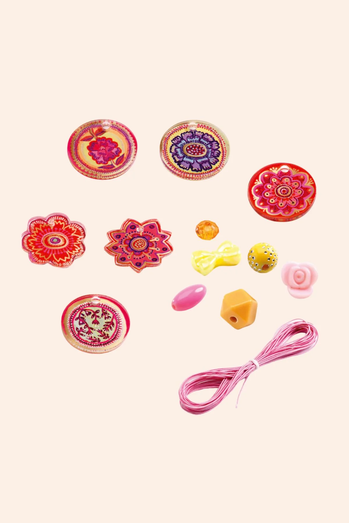 Djeco - 285 Fancy Beads - Flowers - Image 2