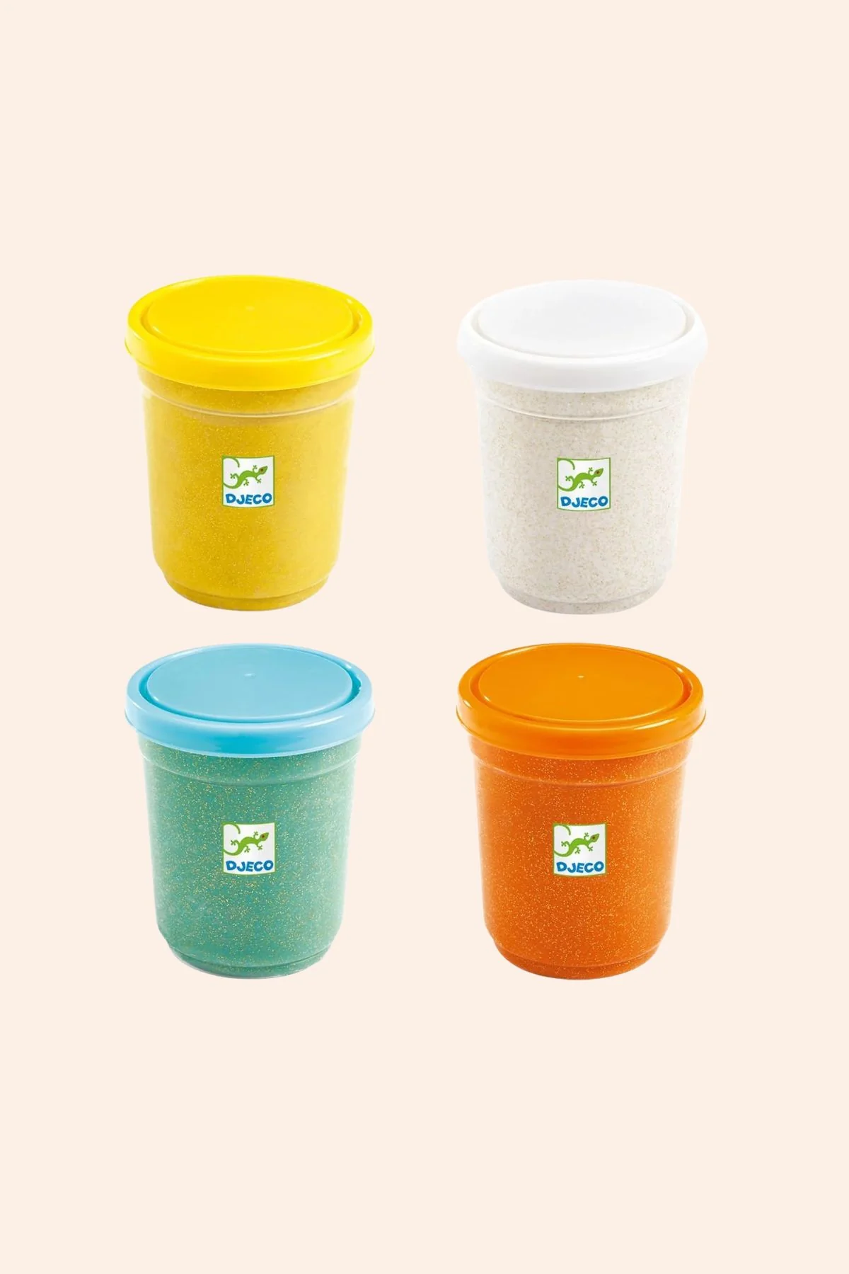 Djeco - 4 Pots of Play Dough - Glitter - Image 2