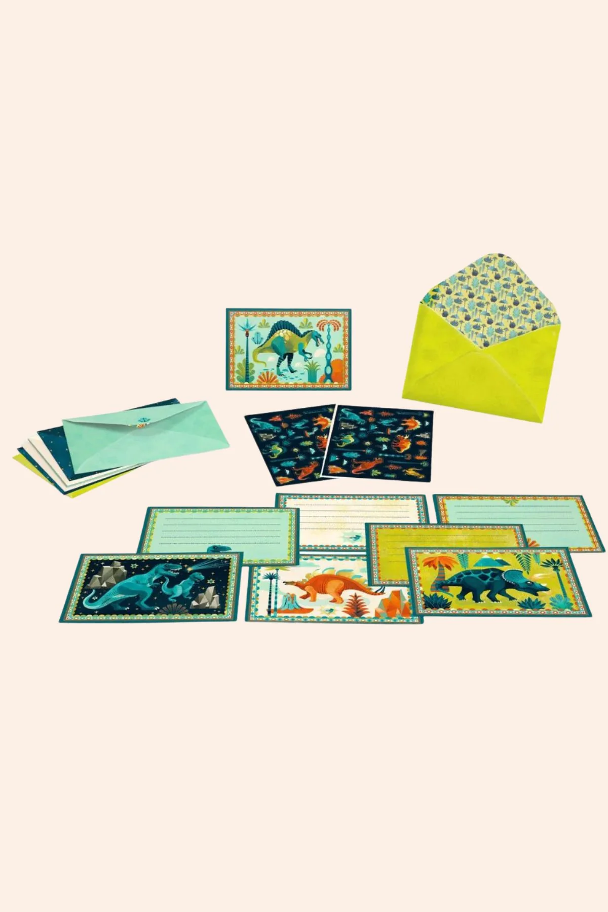 Djeco - 8 Invitations & Stickers - Cric Croc - Dino Rock! - Image 2