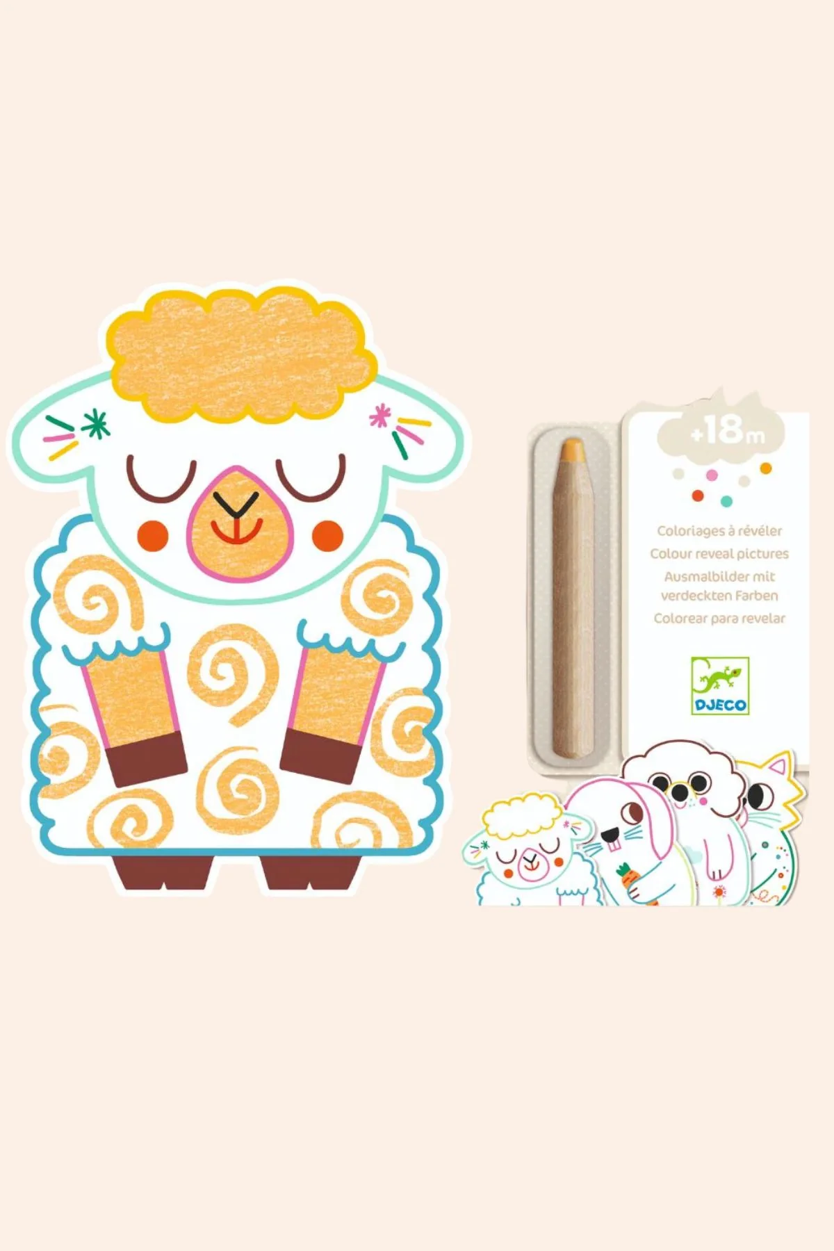Djeco - Magic Colouring - Colour reveal pictures - Pets