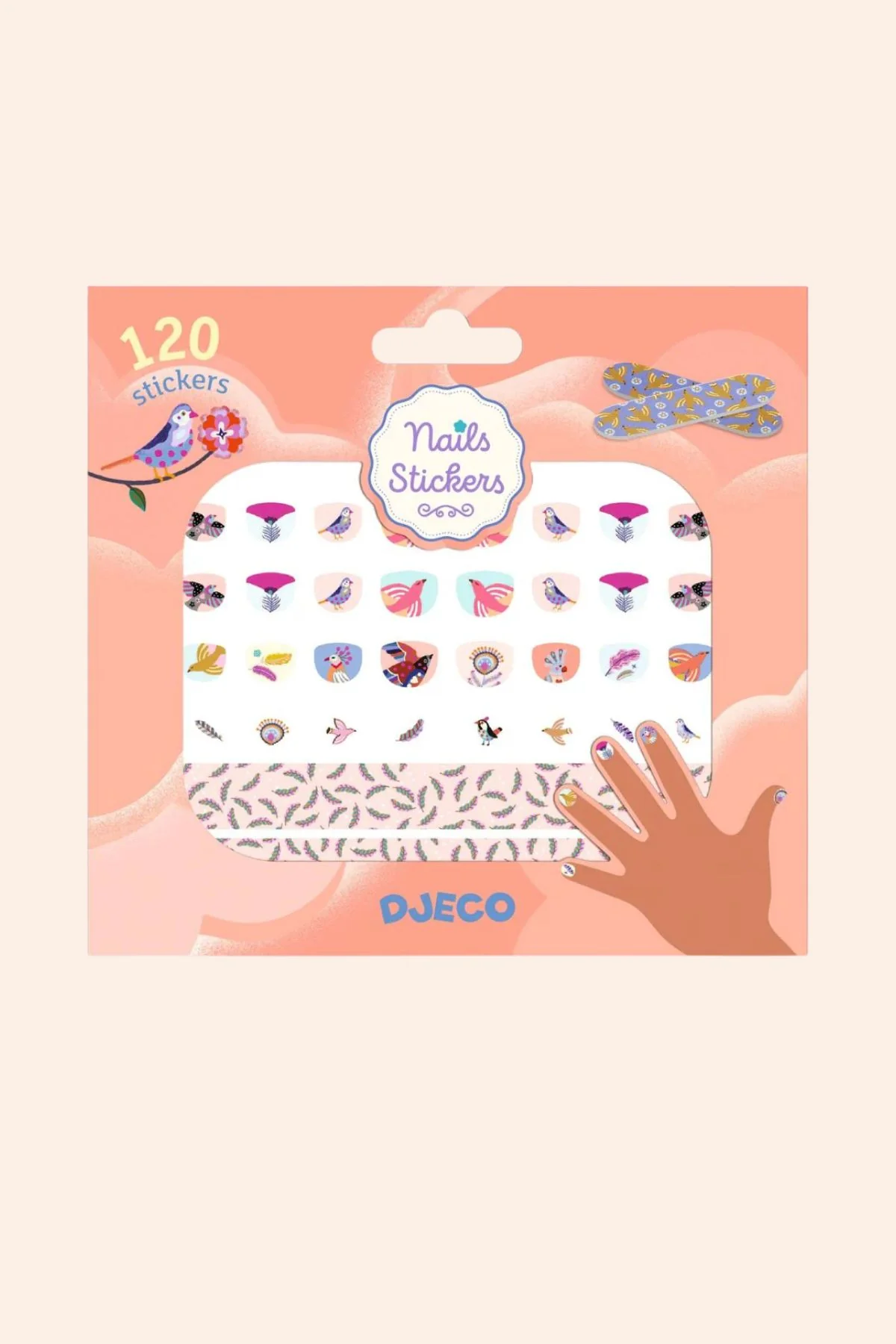 Djeco - Nails Stickers - Feathers