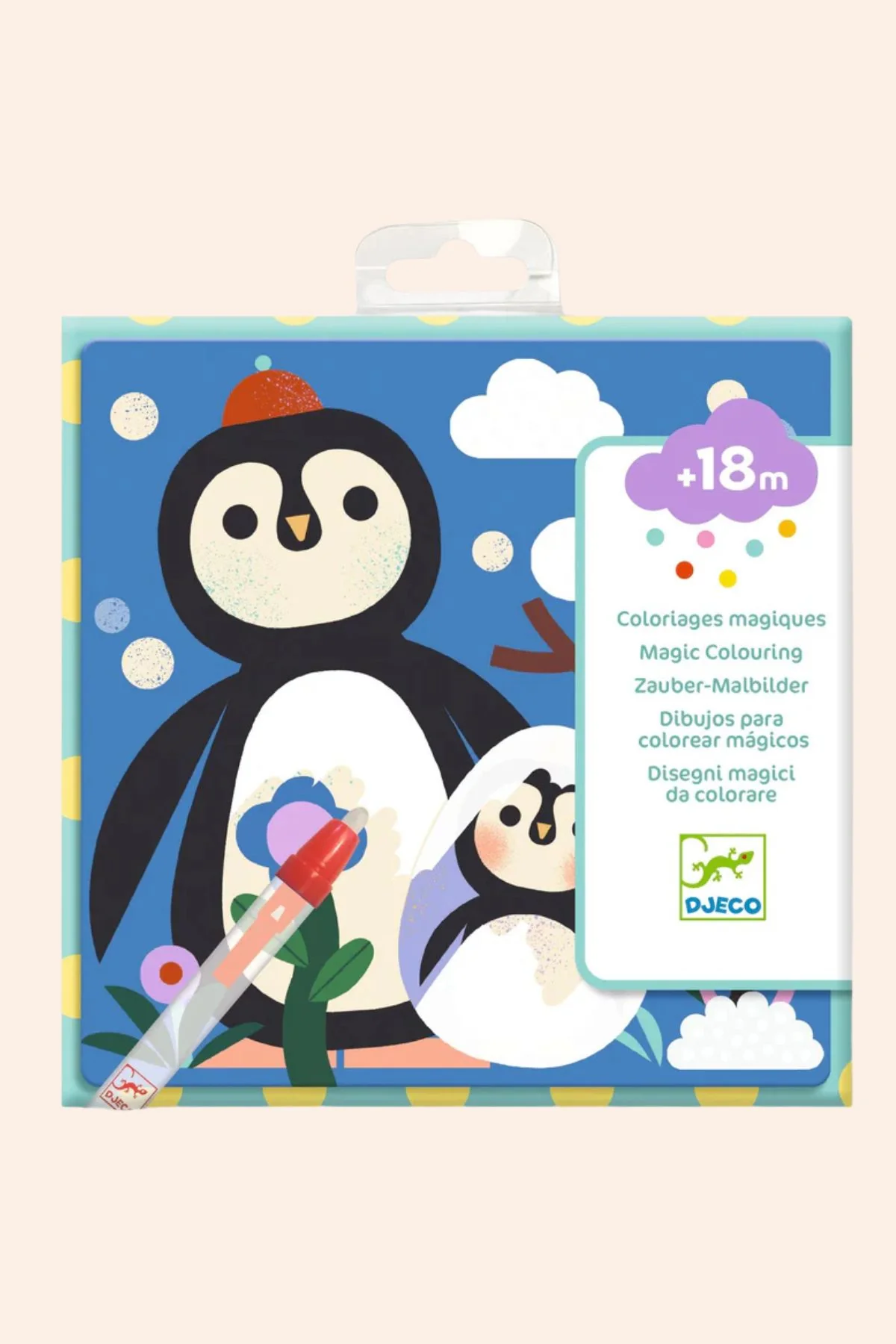 Djeco - Magic Colouring - Peekaboo! - Baby animals around the world