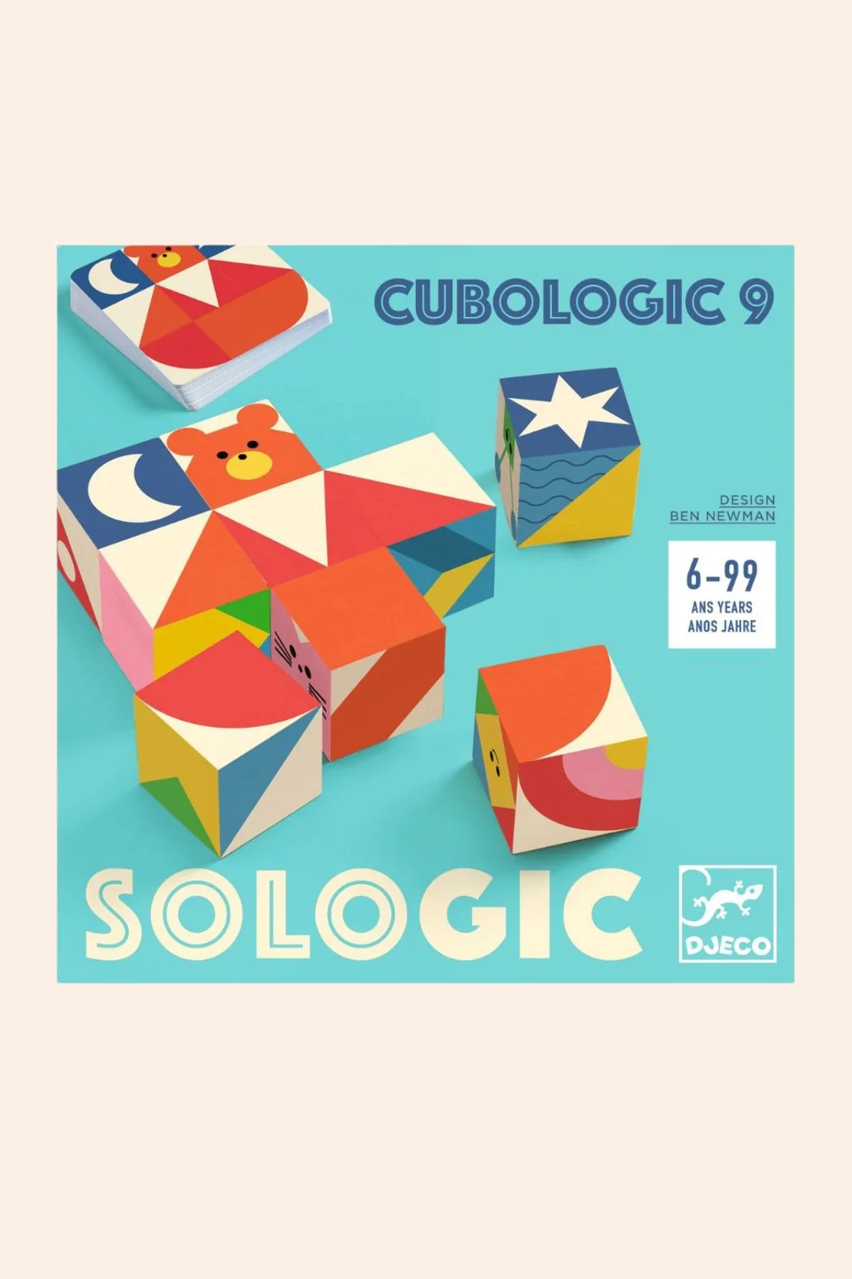 Djeco - Sologic - Cubologic 9 Logical Game to Play Solo