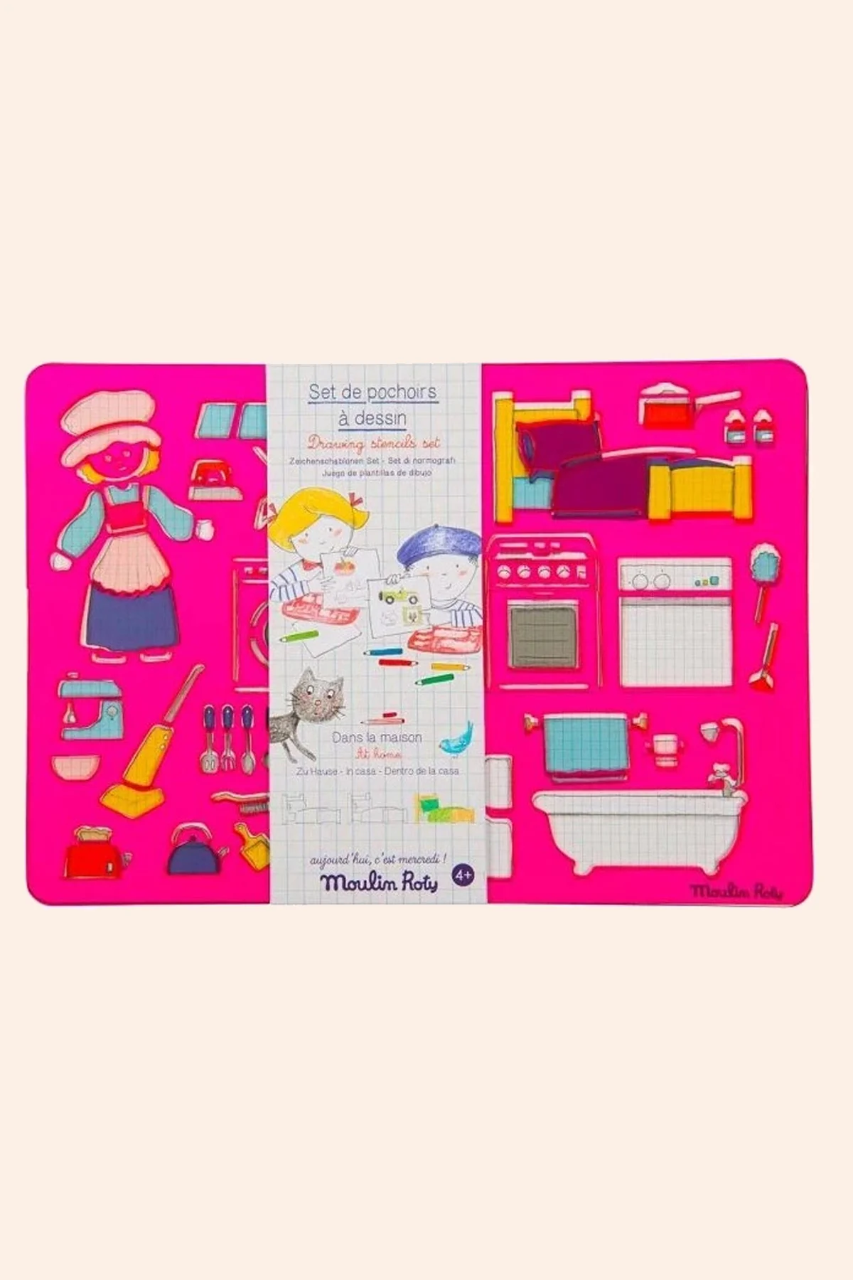 Moulin Roty - Drawing Stencil Sets - In The House
