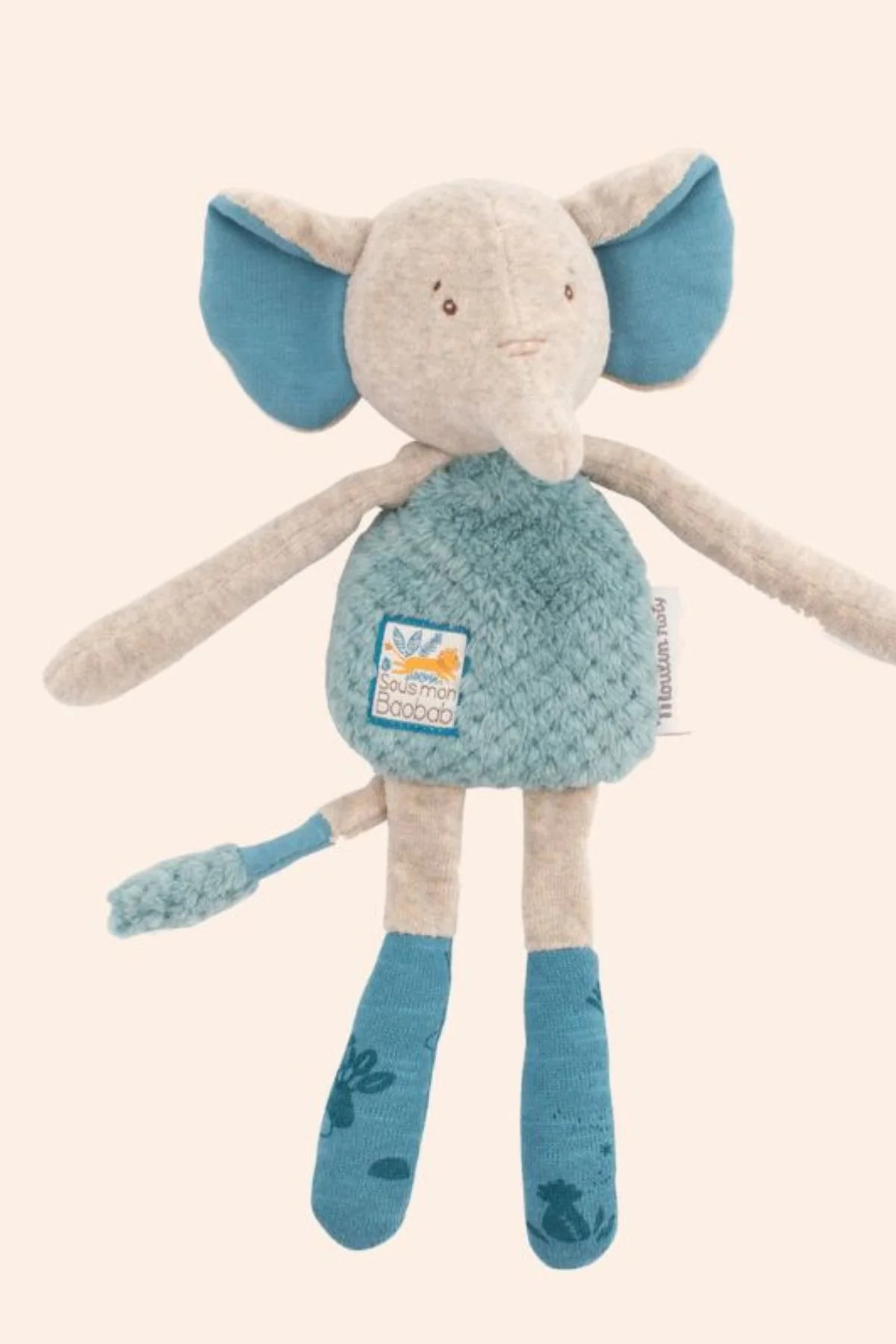 Moulin Roty - Sous mon Baobab - Elephant Rattle Comforter