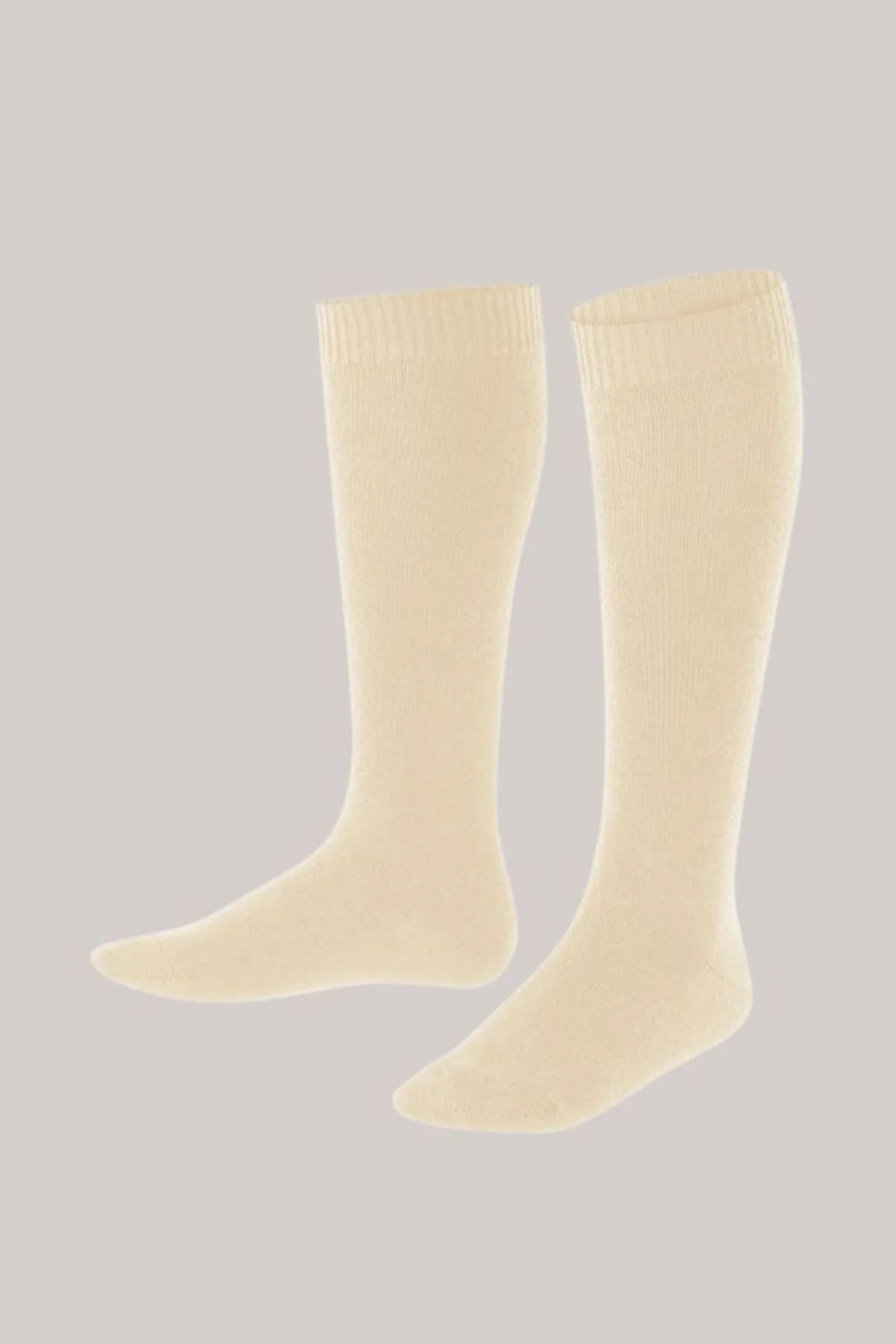 Falke - Knee Length Socks - Cream - Image 2