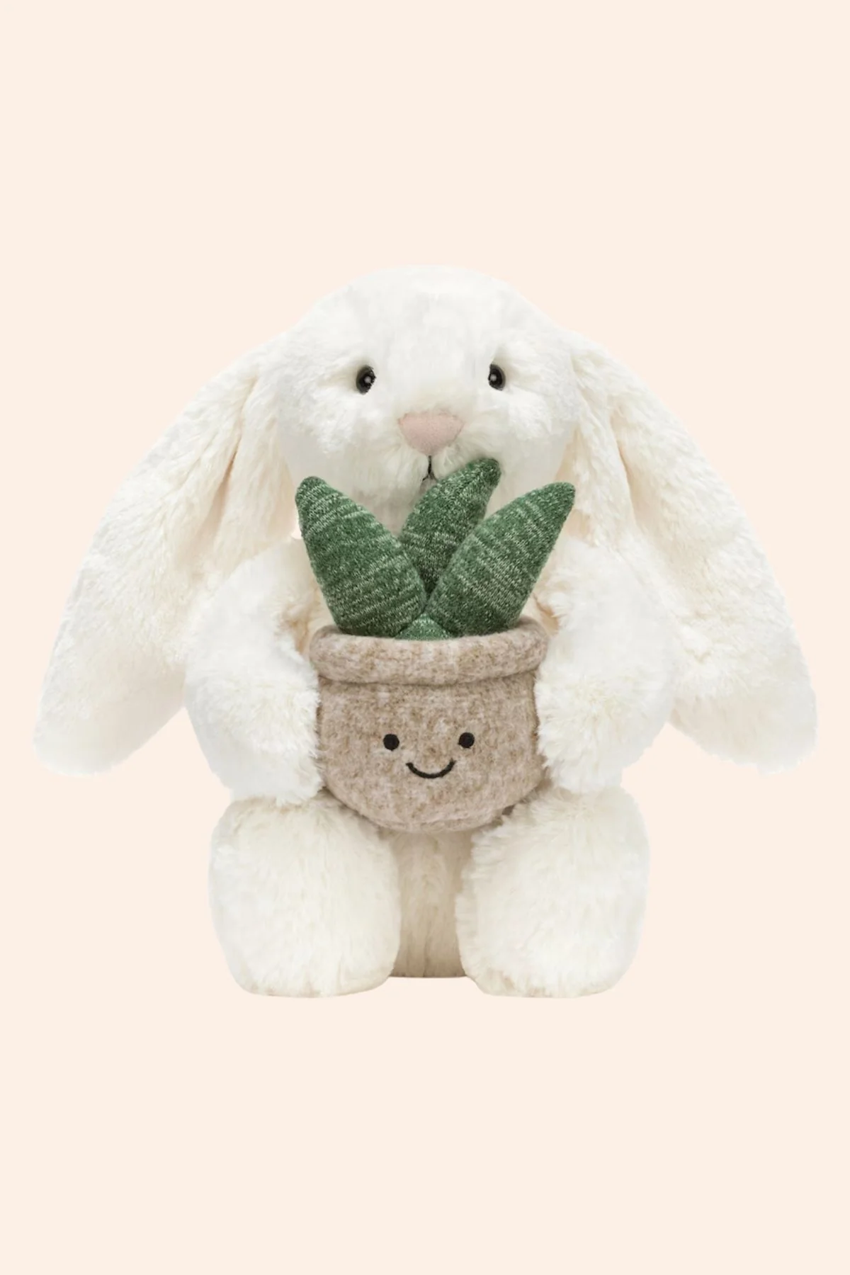 Jellycat - Cream Bunny with Plant
