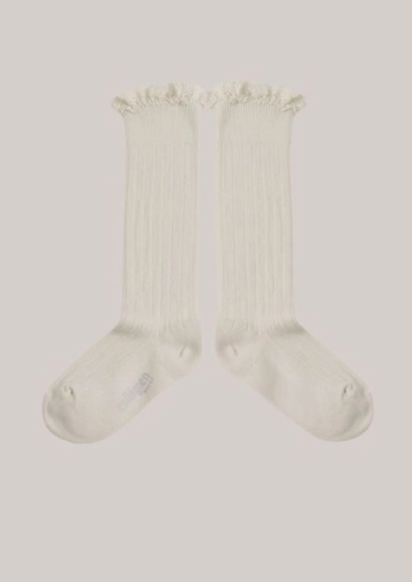 Collégien X Strawberries & Cream - Joséphine Knee Socks with Lace - Doux Agneaux