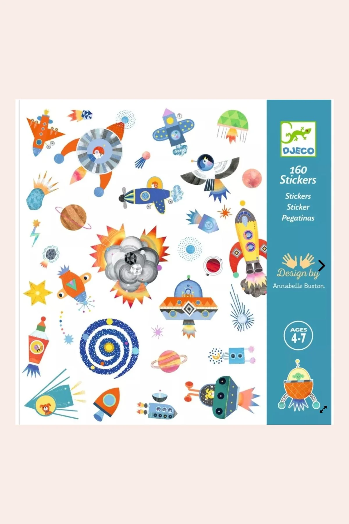 Djeco - 160 Stickers - Interstellar